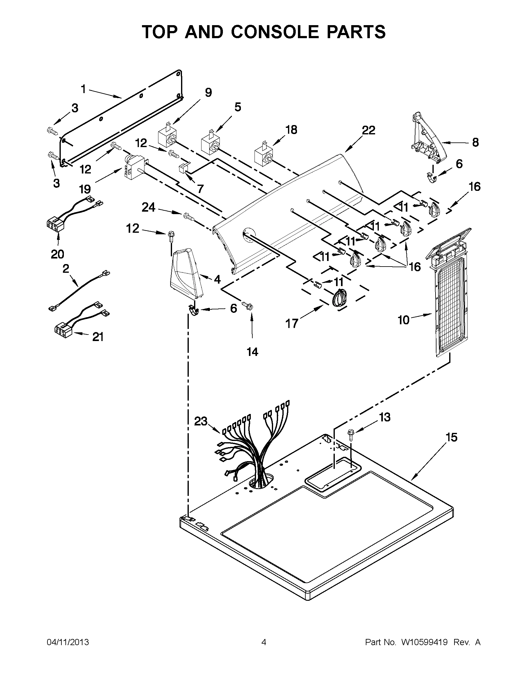 02 - TOP AND CONSOLE PARTS