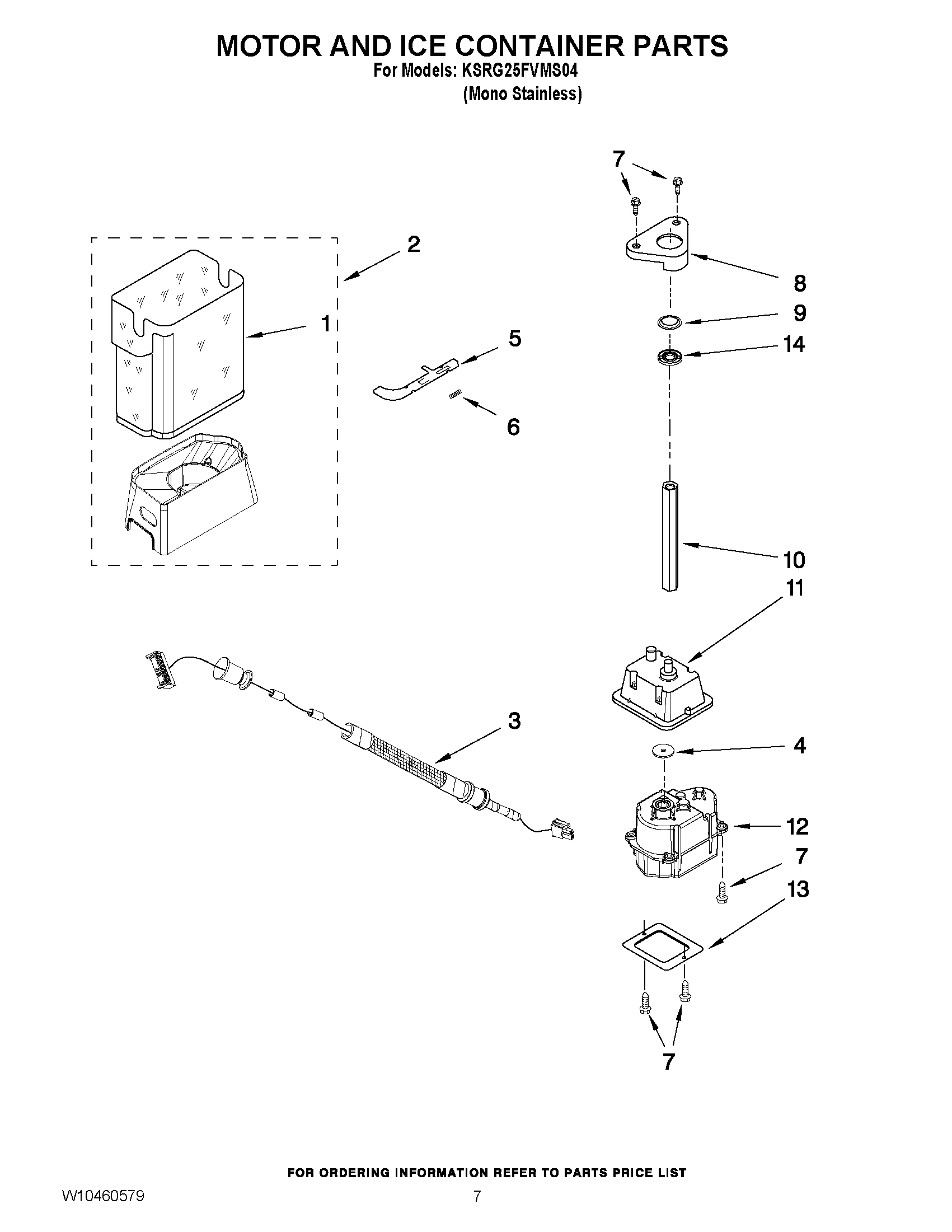05 - MOTOR AND ICE CONTAINER PARTS