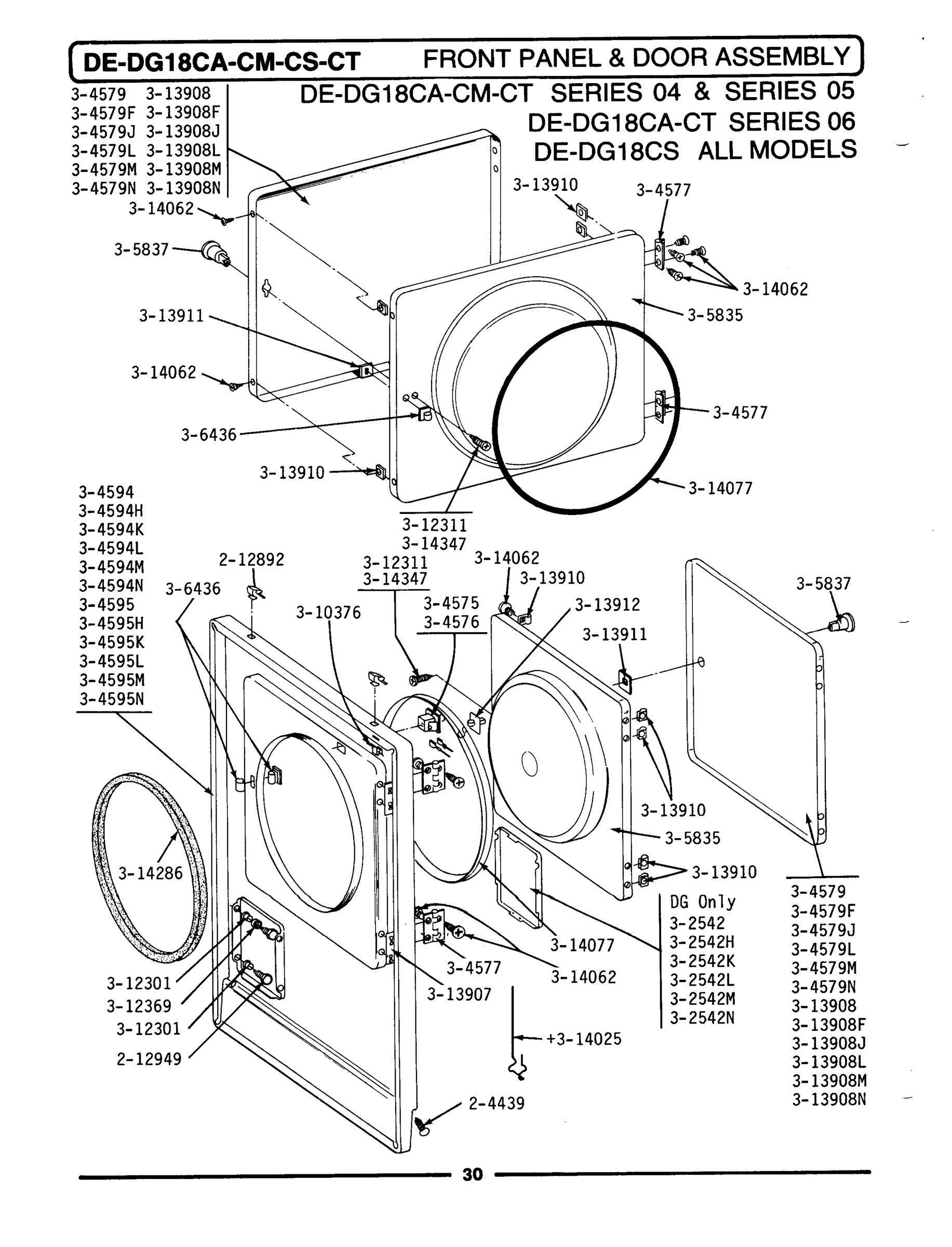 08 - FRONT PANEL & DOOR ASSY (SERIES 04)