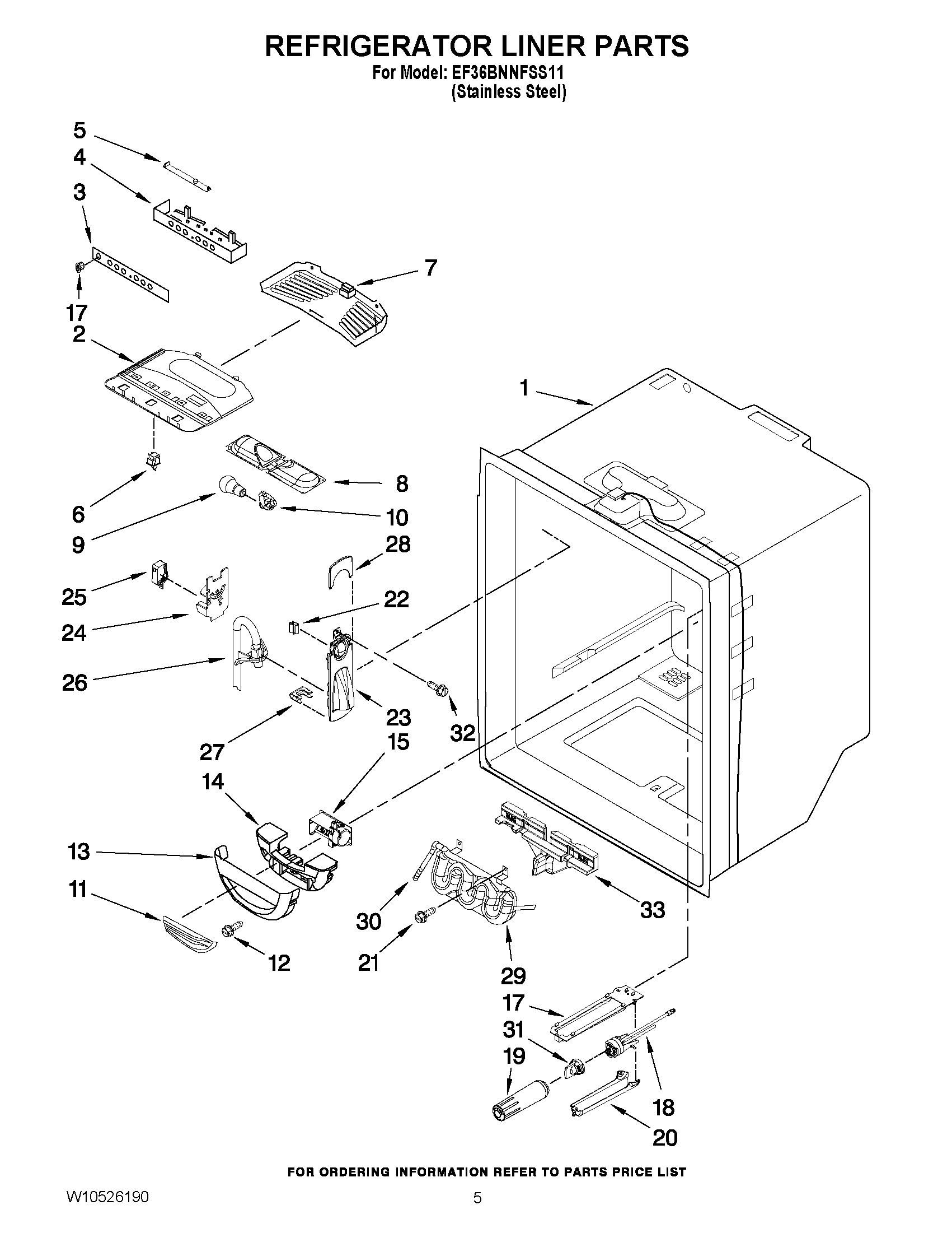 03 - REFRIGERATOR LINER PARTS