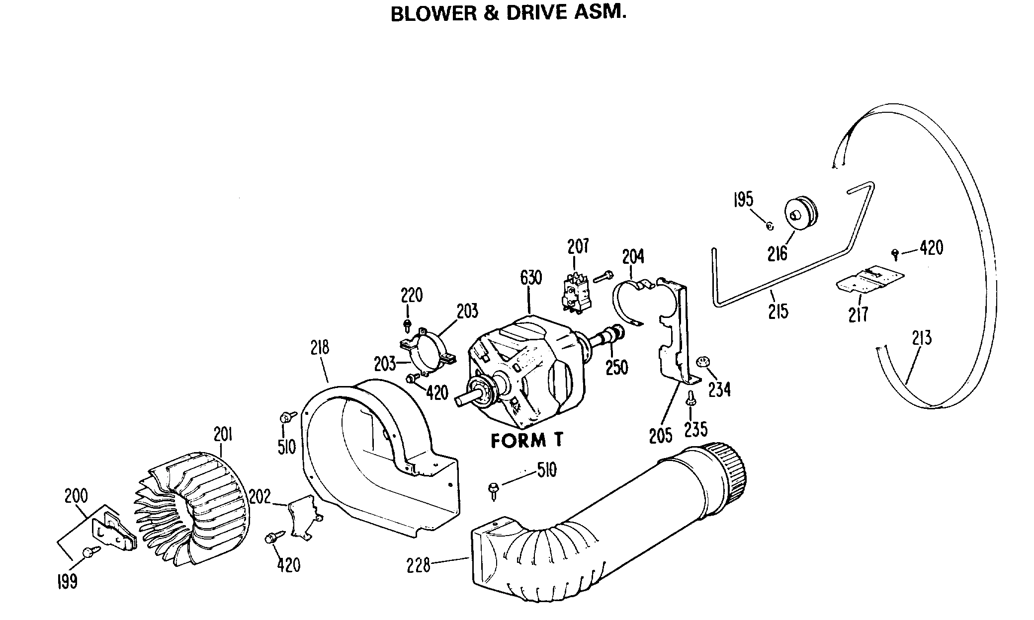 BLOWER & DRIVE ASM.