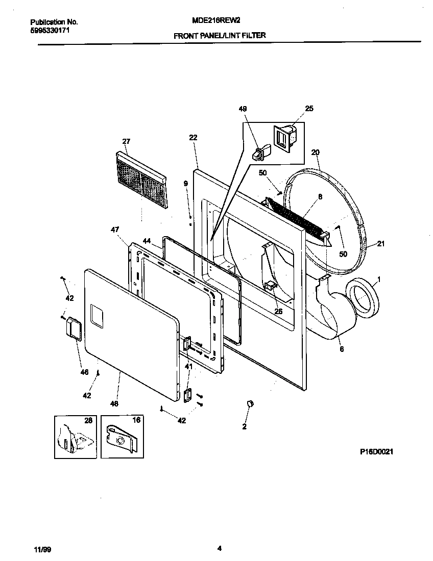 03 - FRONT PANEL/LINT FILTER