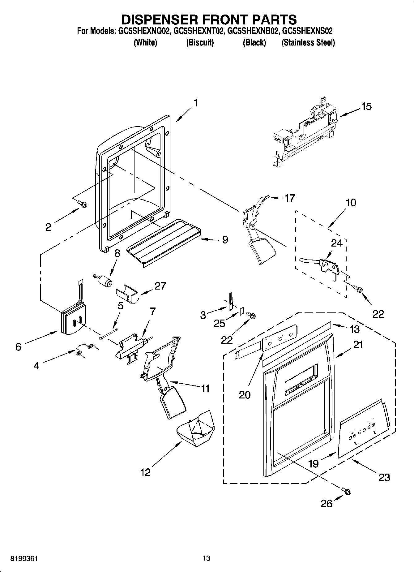 08 - DISPENSER FRONT PARTS