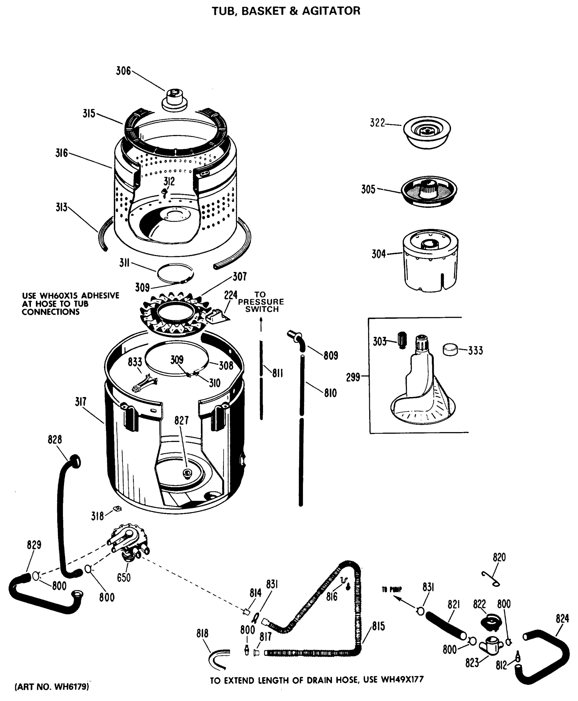 TUB, BASKET & AGITATOR