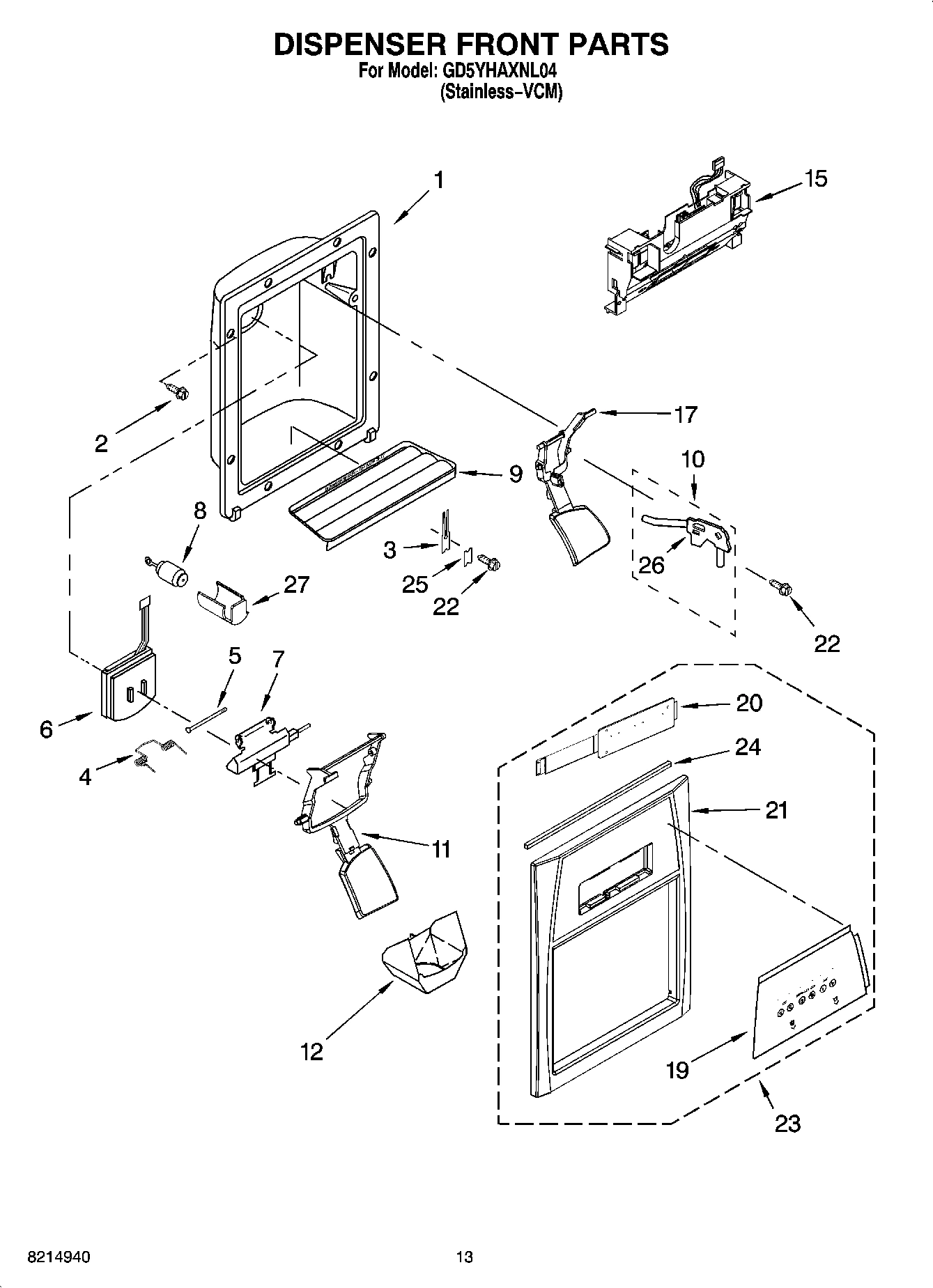 08 - DISPENSER FRONT PARTS