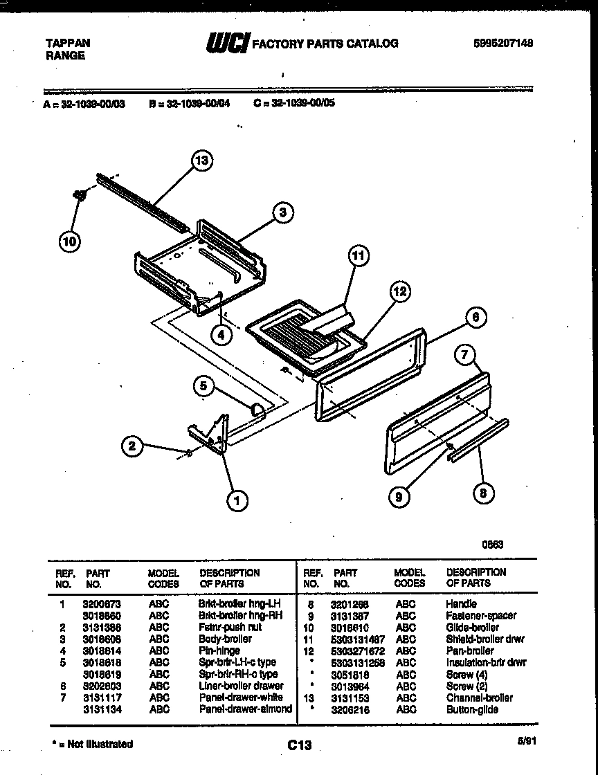 04 - BROILER DRAWER PARTS