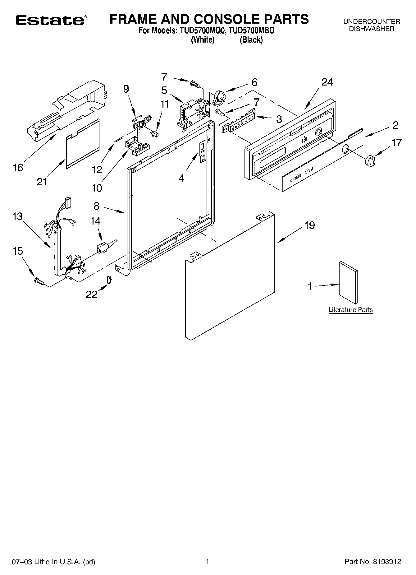 01 - FRAME AND CONSOLE PARTS