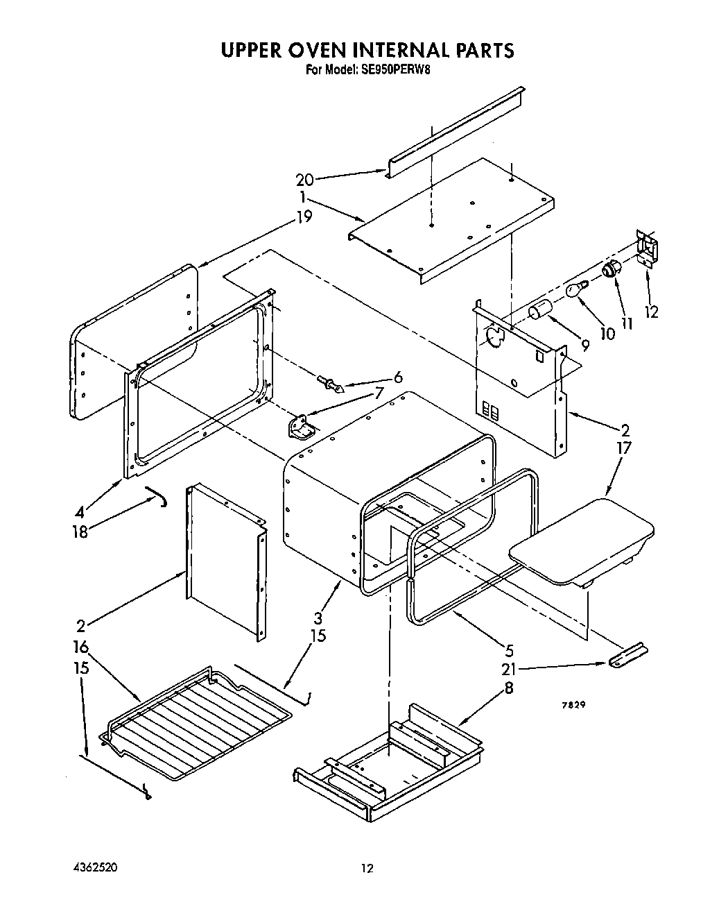 08 - UPPER OVEN INTERNAL, LIT/OPTIONAL