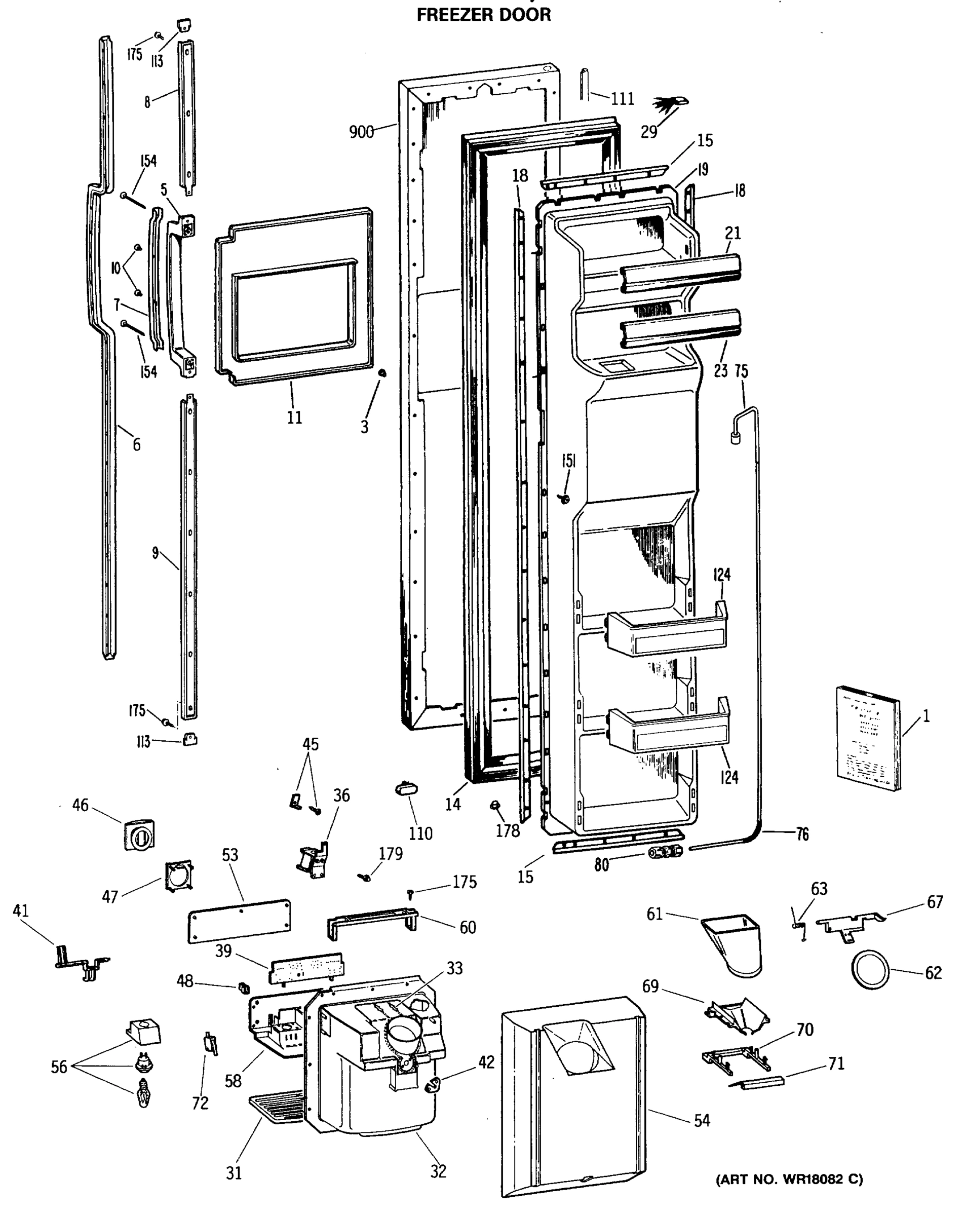 FREEZER DOOR