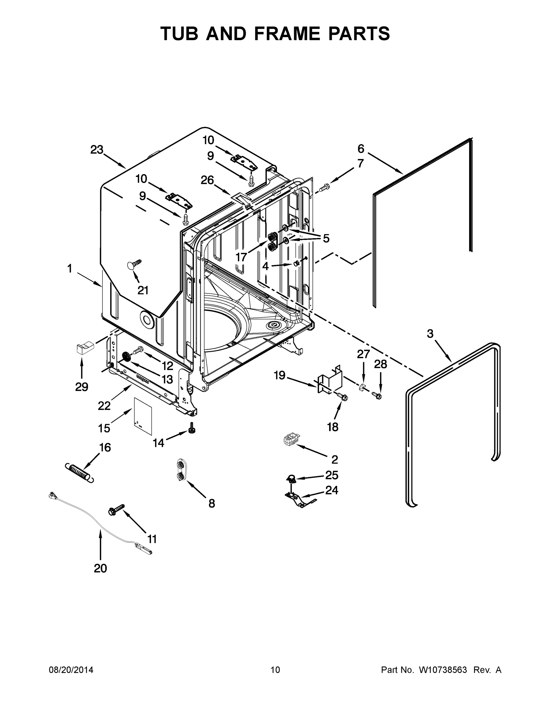 06 - TUB AND FRAME PARTS