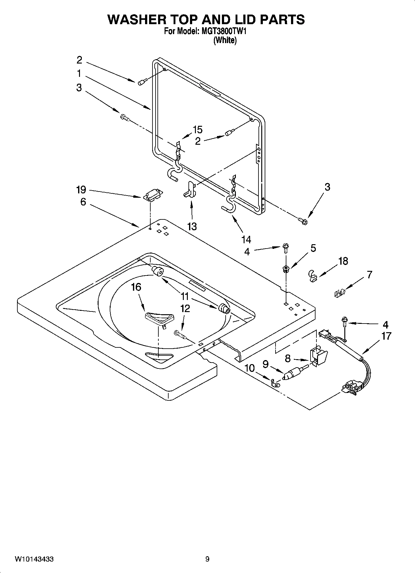06 - WASHER TOP AND LID PARTS