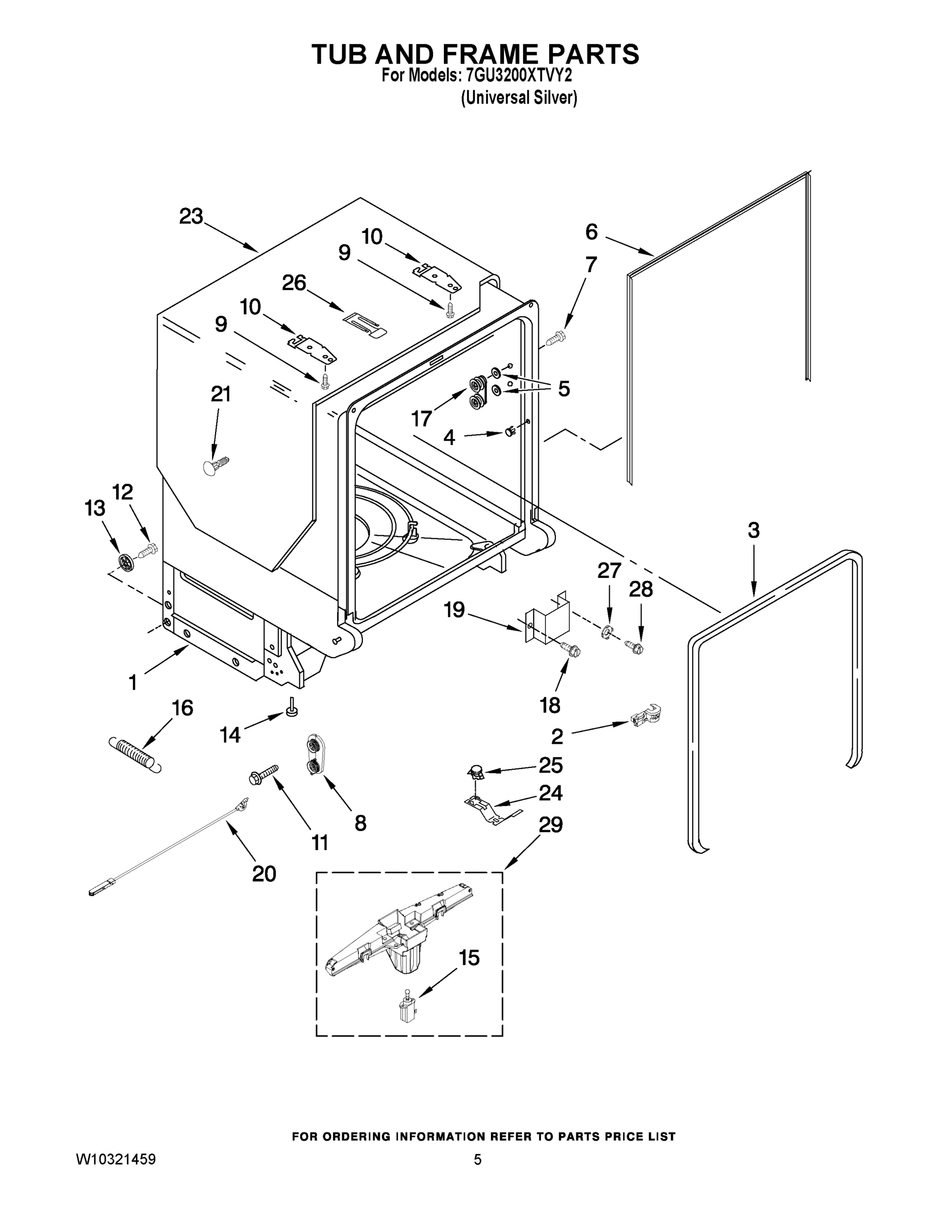 05 - TUB AND FRAME PARTS