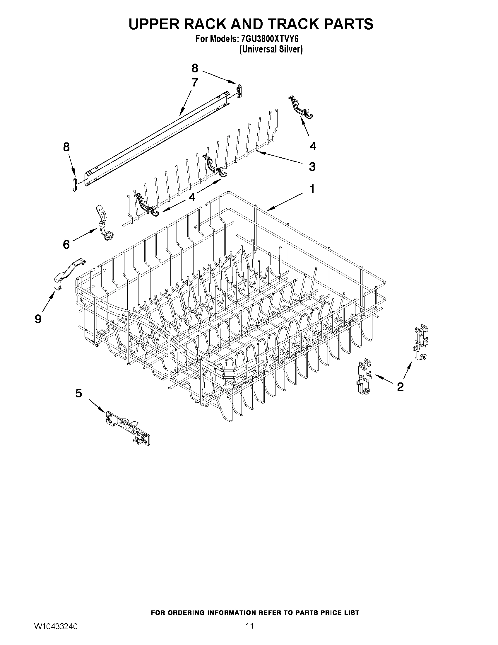 09 - UPPER RACK AND TRACK PARTS