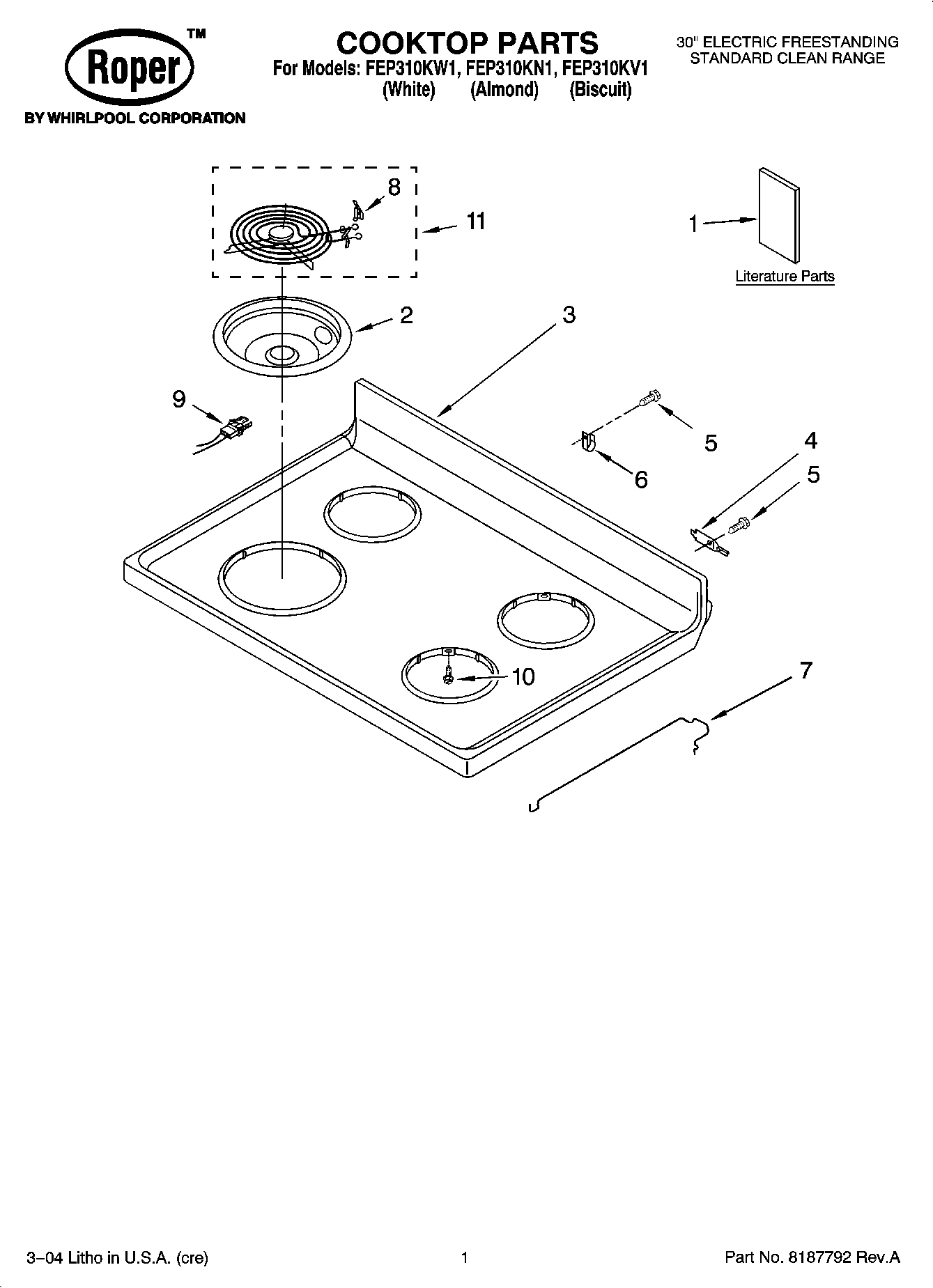 01 - COOKTOP PARTS