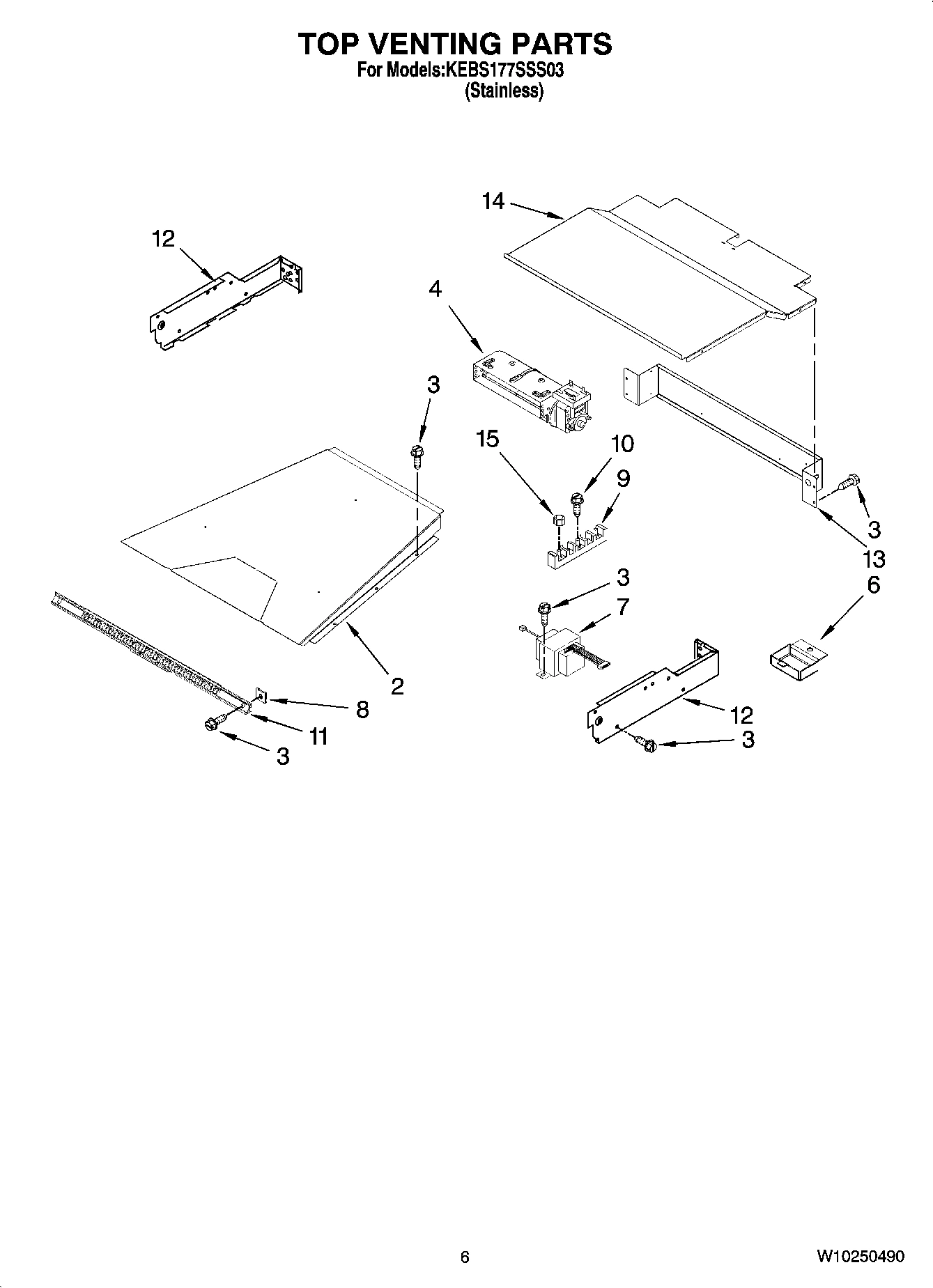 05 - TOP VENTING PARTS, OPTIONAL PARTS (NOT INCLUDED)