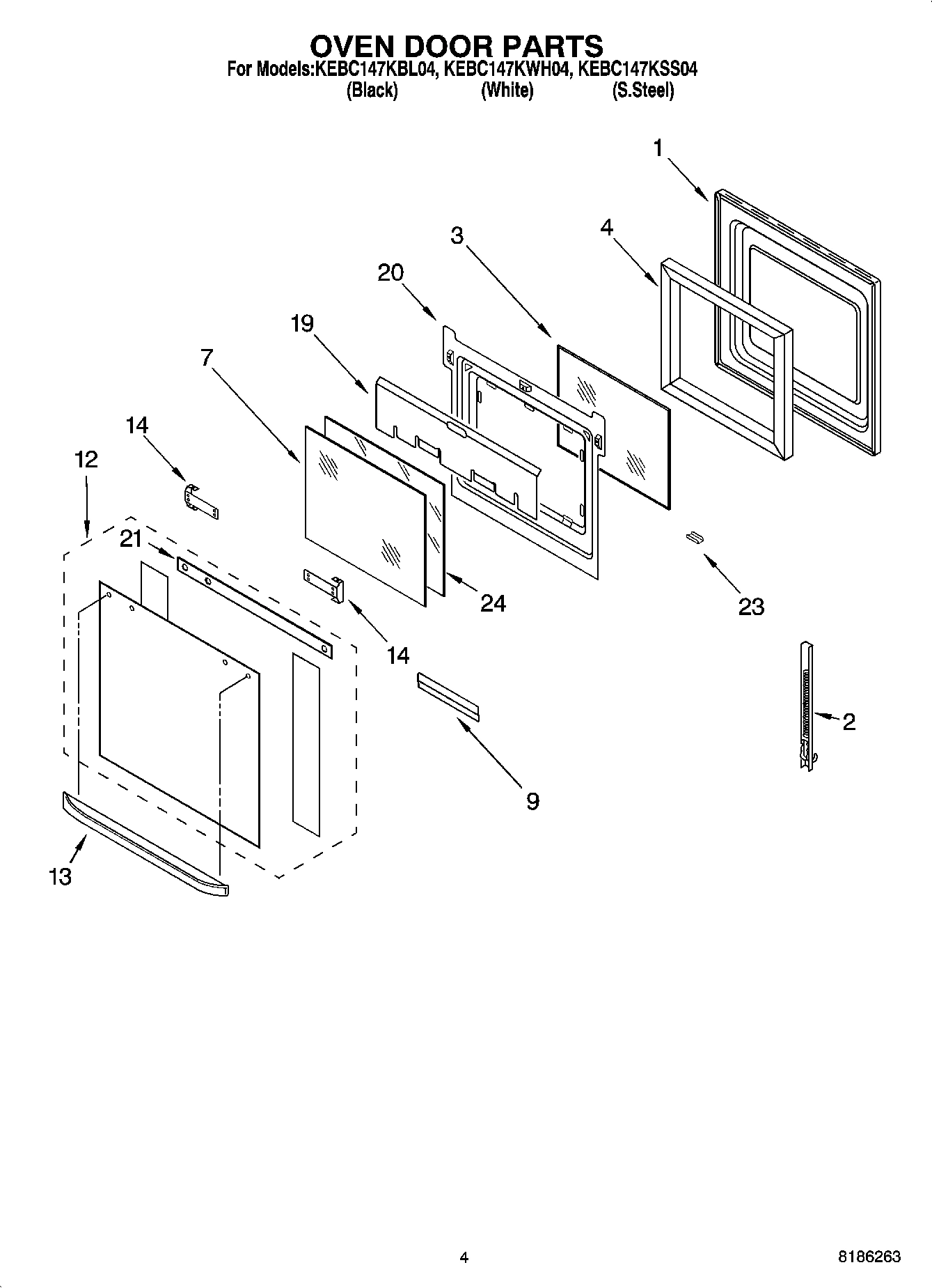 03 - OVEN DOOR PARTS