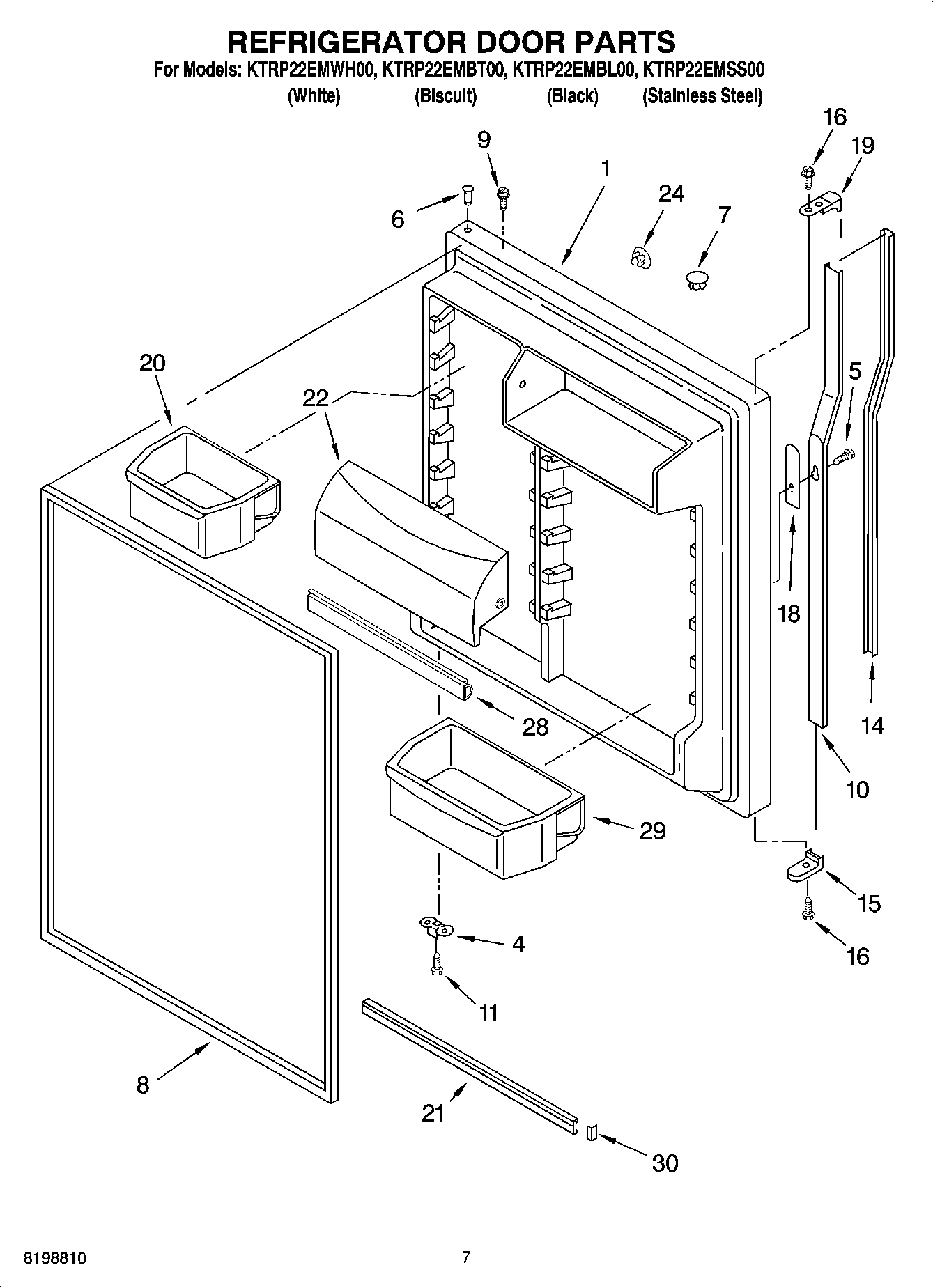 04 - REFRIGERATOR DOOR PARTS