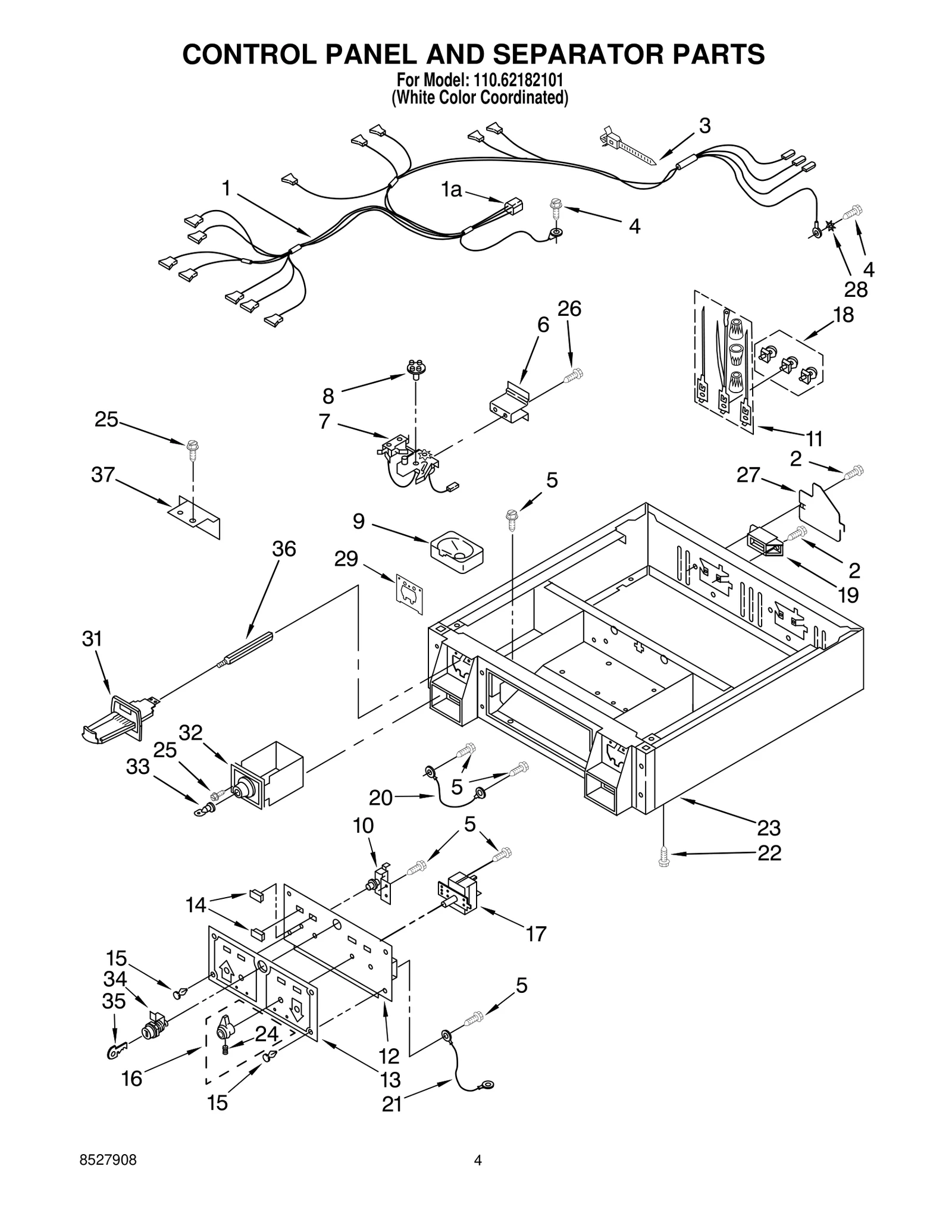 CONTROL PANEL AND SEPARATOR PARTS