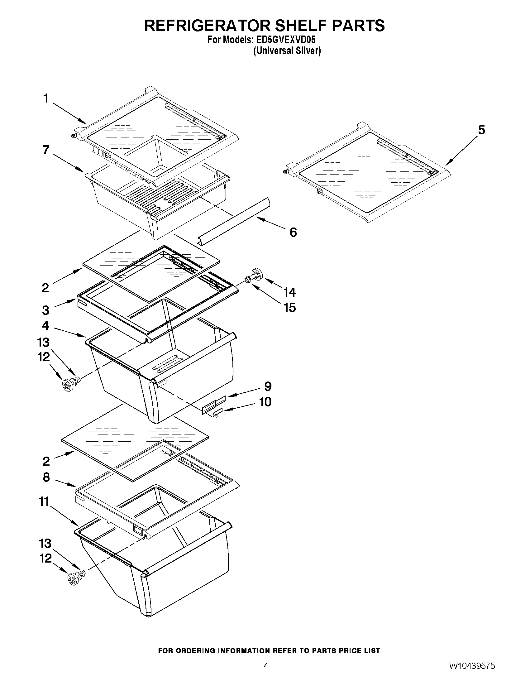 03 - REFRIGERATOR SHELF PARTS