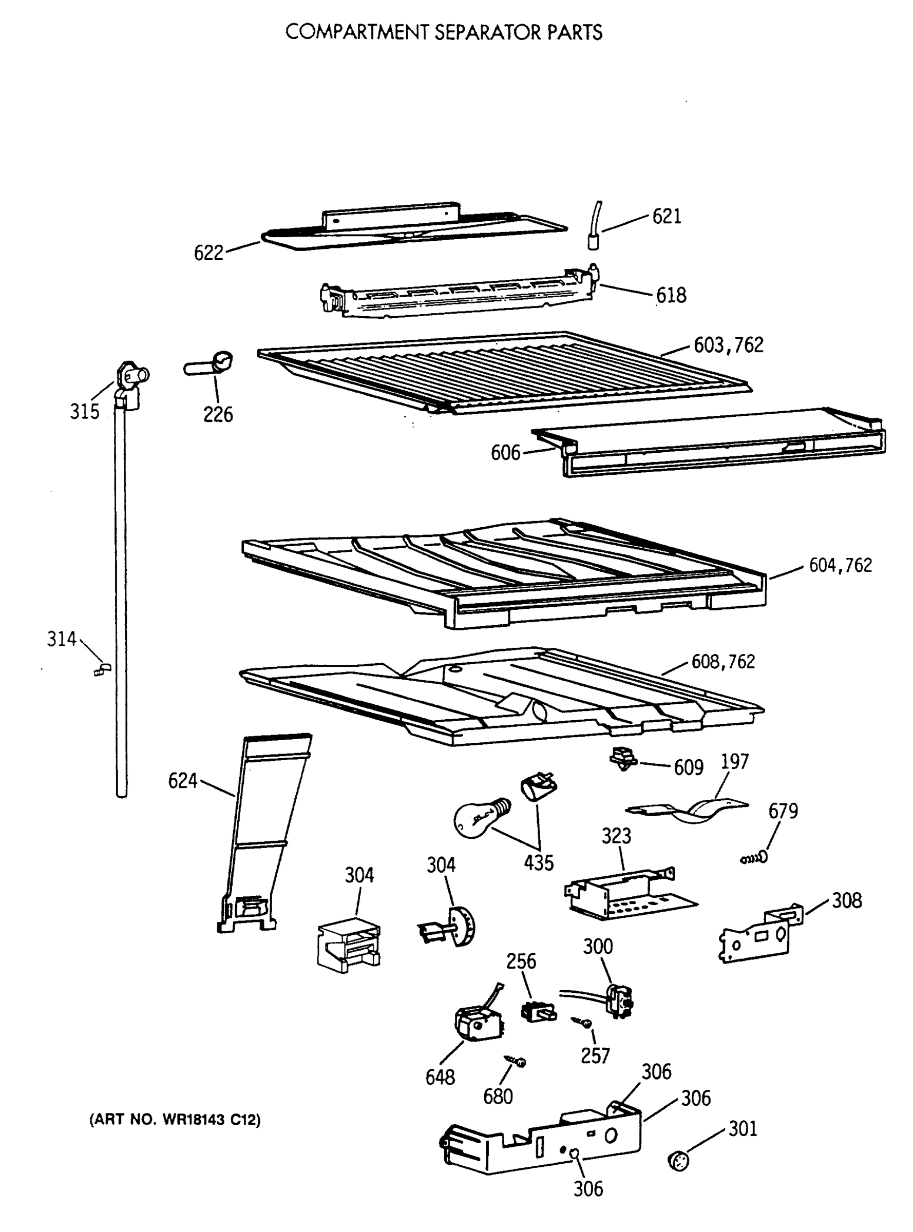 COMPARTMENT SEPARATOR PARTS