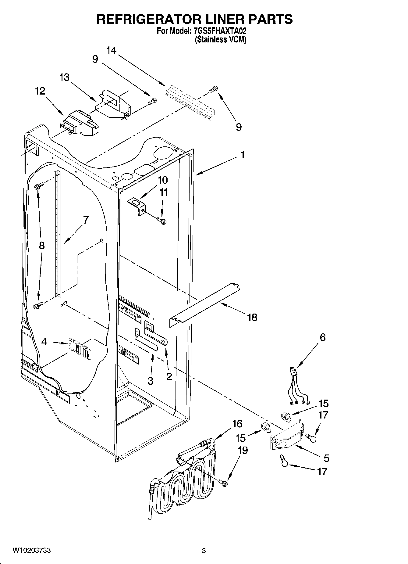 02 - REFRIGERATOR LINER PARTS