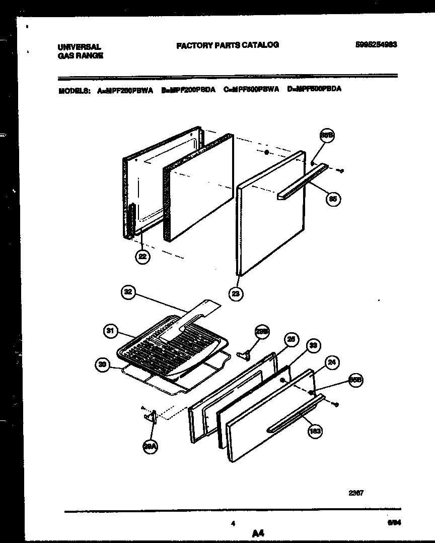 03 - DOOR AND BROILER DRAWER PARTS