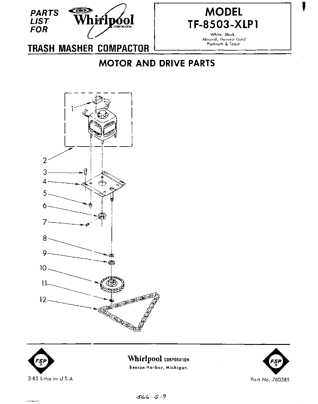 01 - MOTOR AND DRIVE , LIT/OPTIONAL