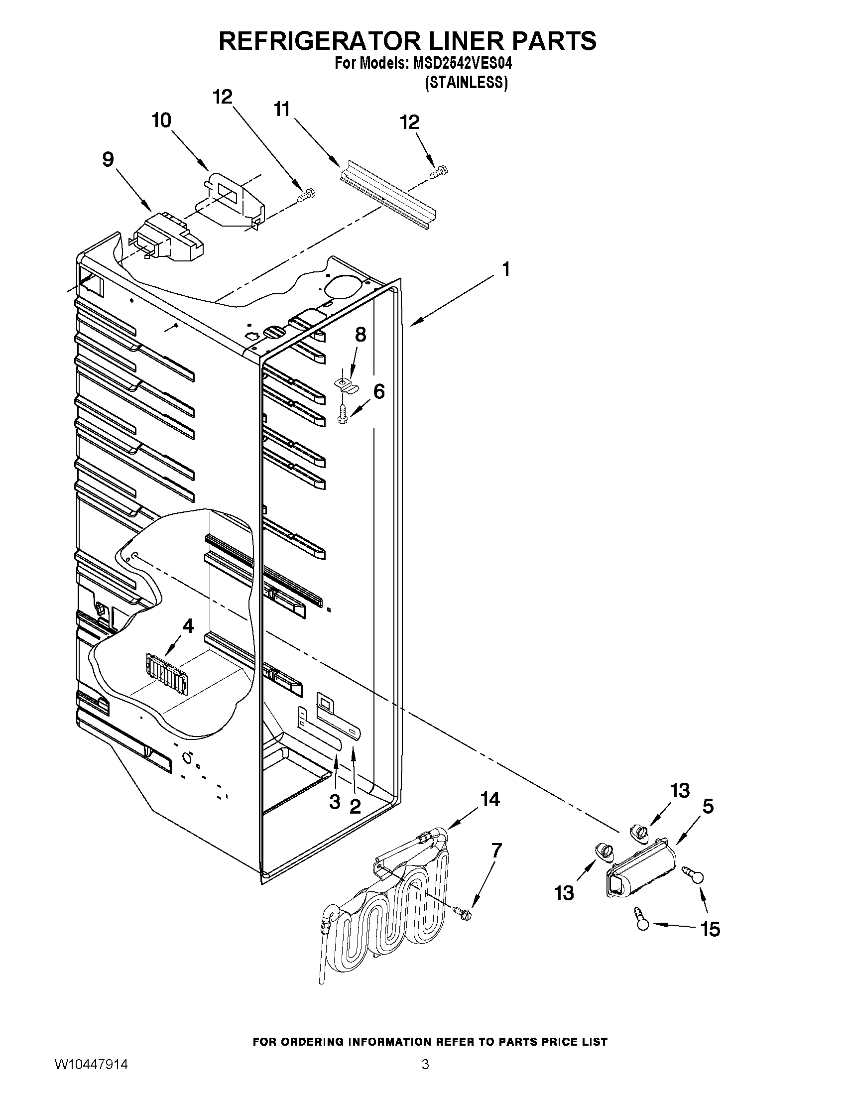 02 - REFRIGERATOR LINER PARTS