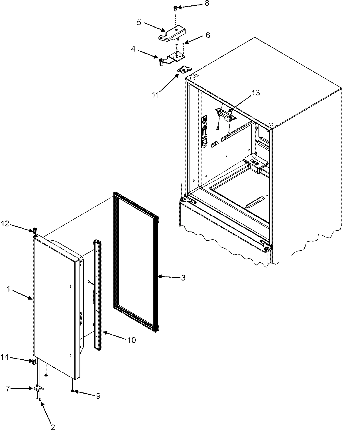 11 - LEFT REFRIGERATOR DOOR