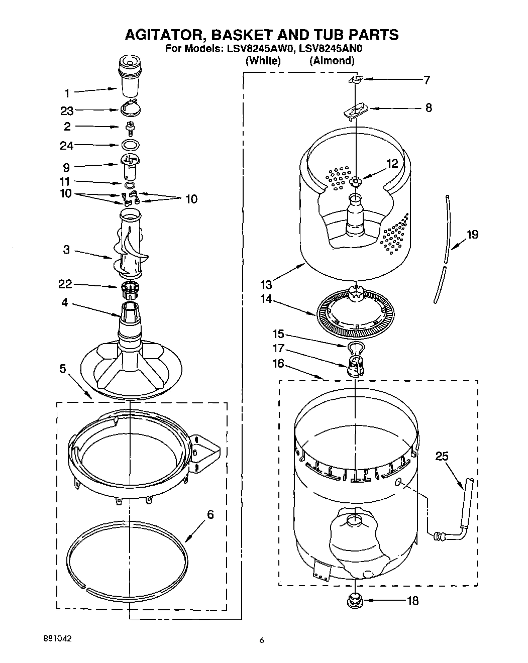 04 - AGITATOR, BASKET AND TUB