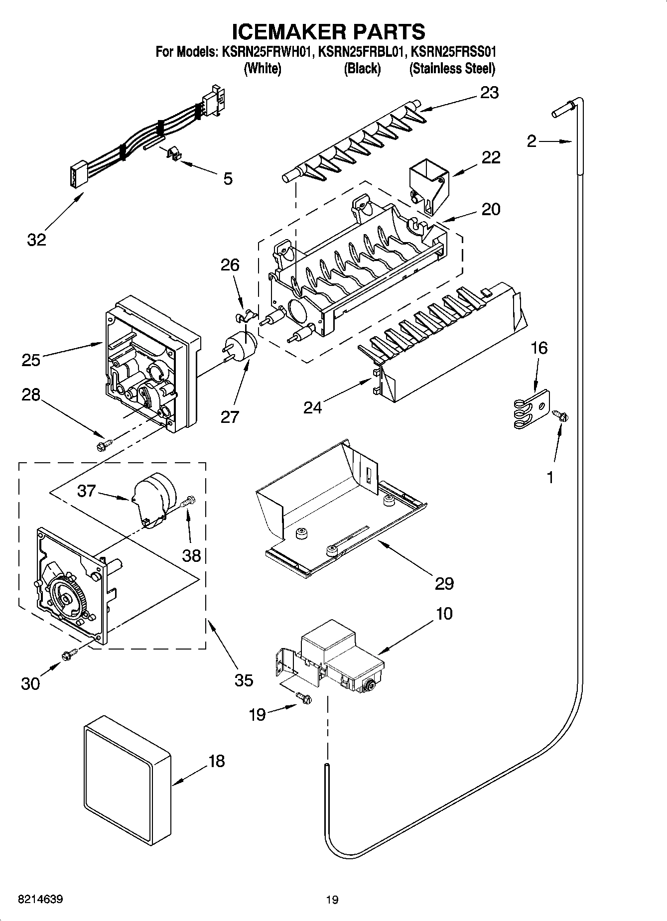 12 - ICEMAKER PARTS, OPTIONAL PARTS