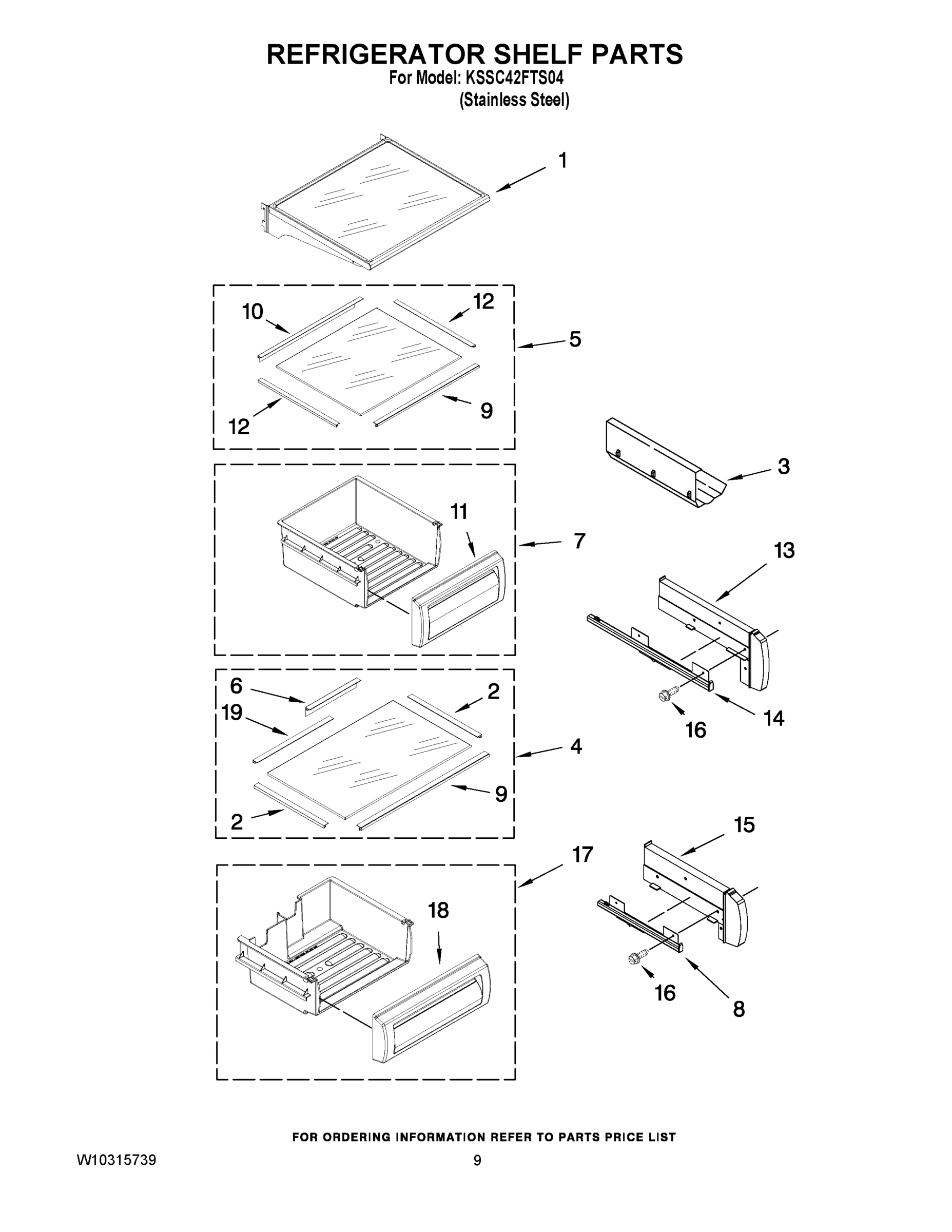 07 - REFRIGERATOR SHELF PARTS