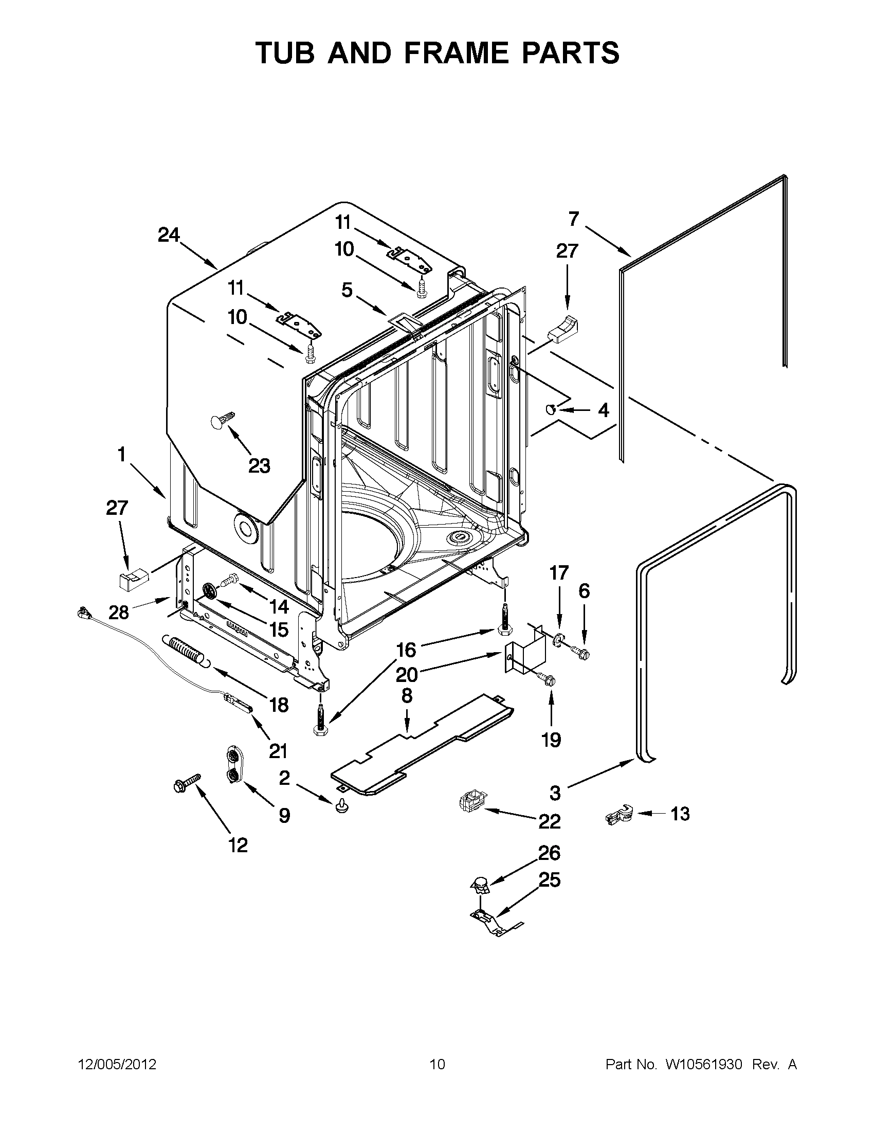 05 - TUB AND FRAME PARTS