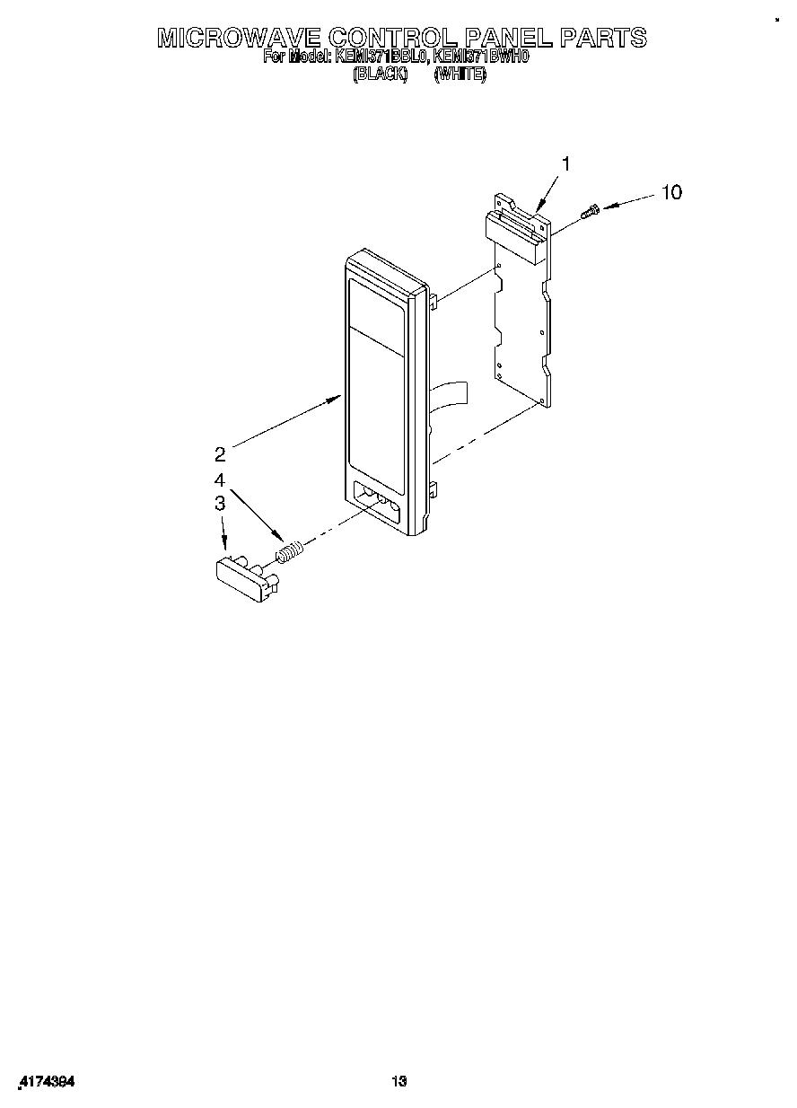 11 - MICROWAVE CONTROL PANEL