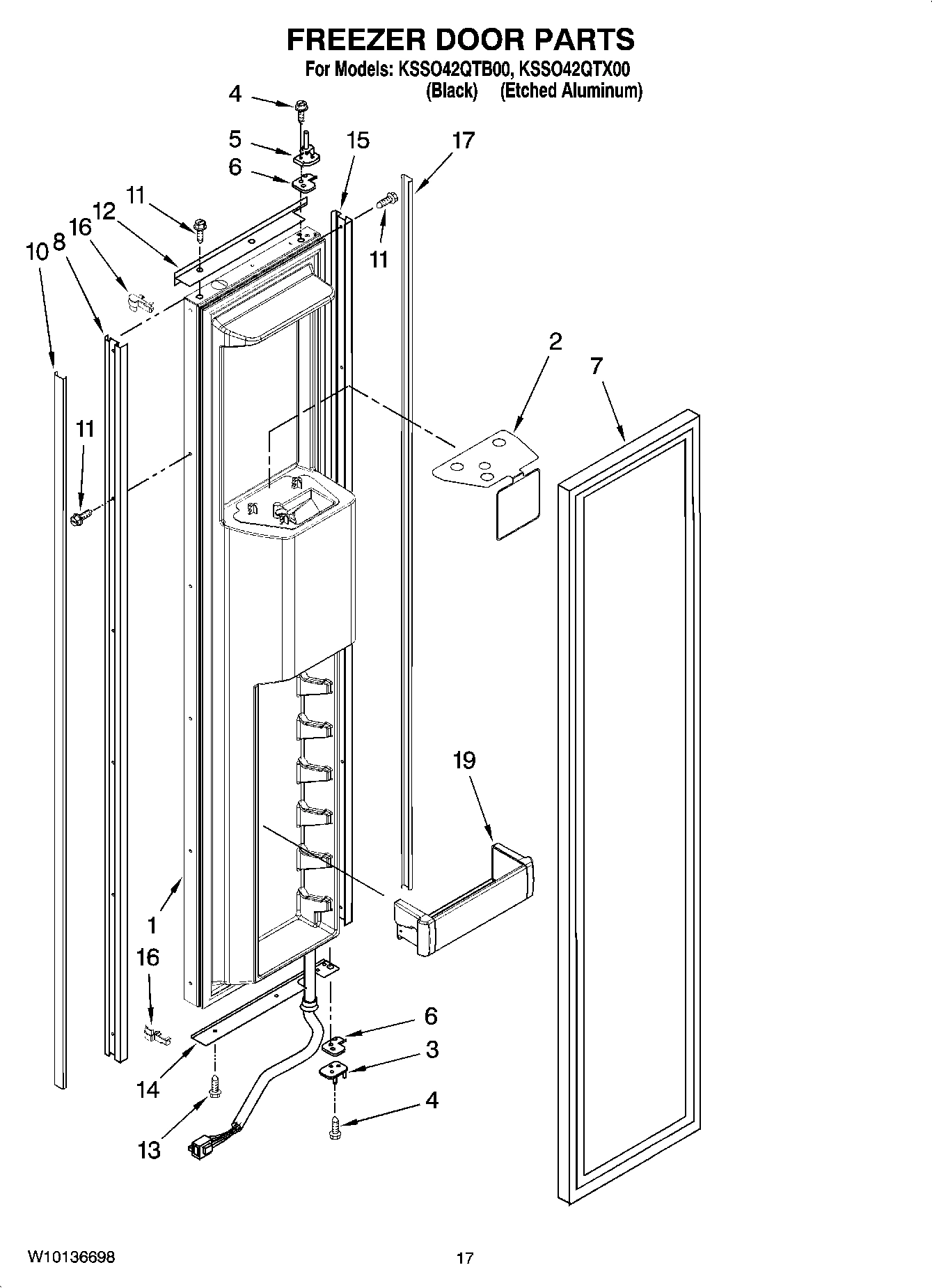 11 - FREEZER DOOR PARTS