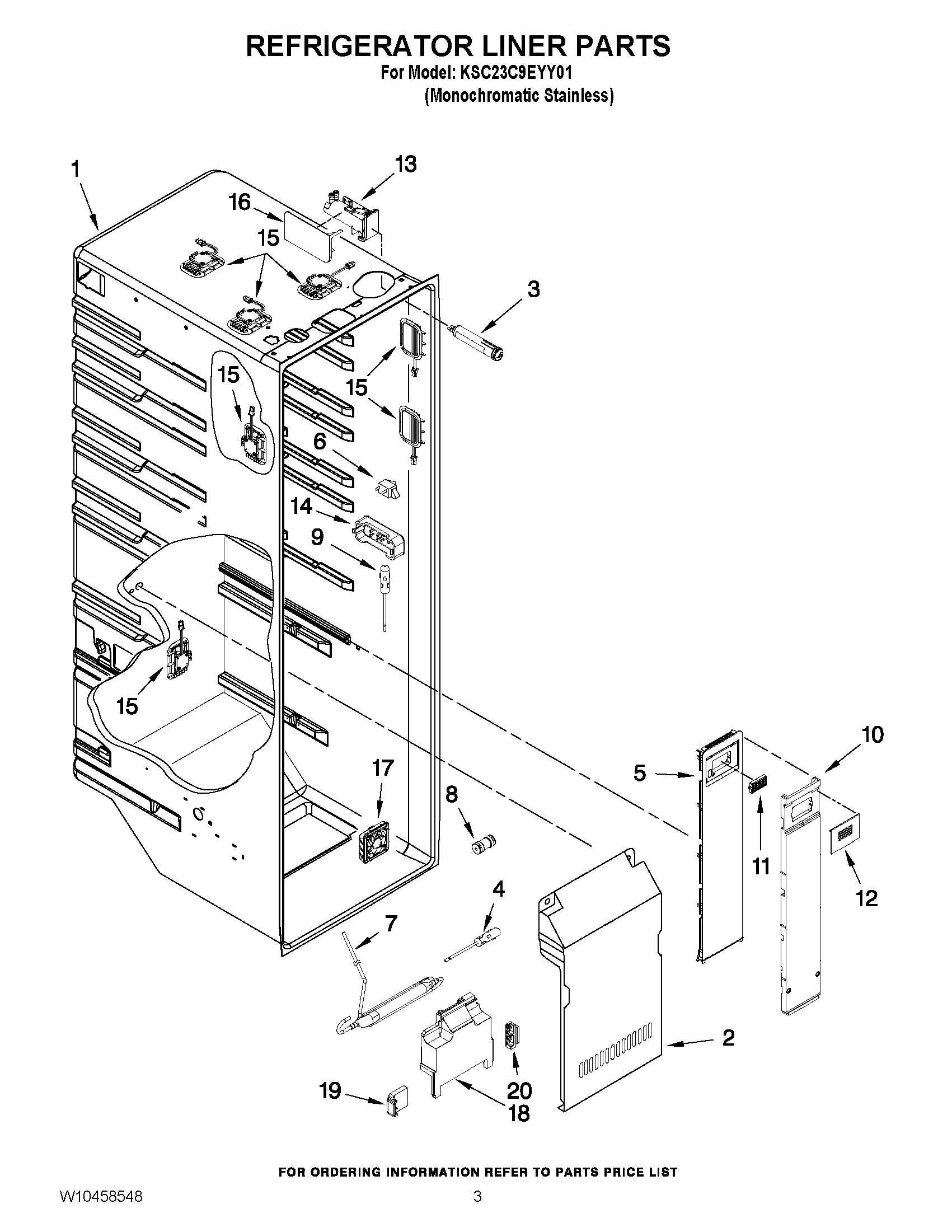 02 - REFRIGERATOR LINER PARTS