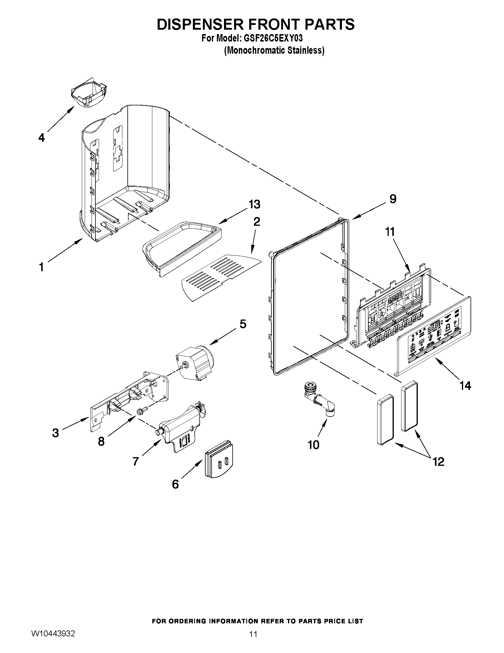 08 - DISPENSER FRONT PARTS
