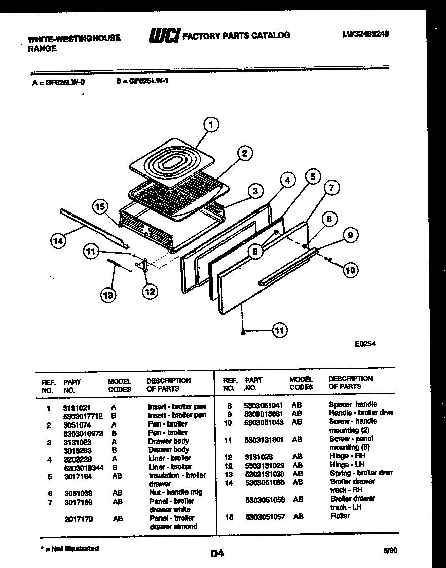 05 - BROILER DRAWER PARTS