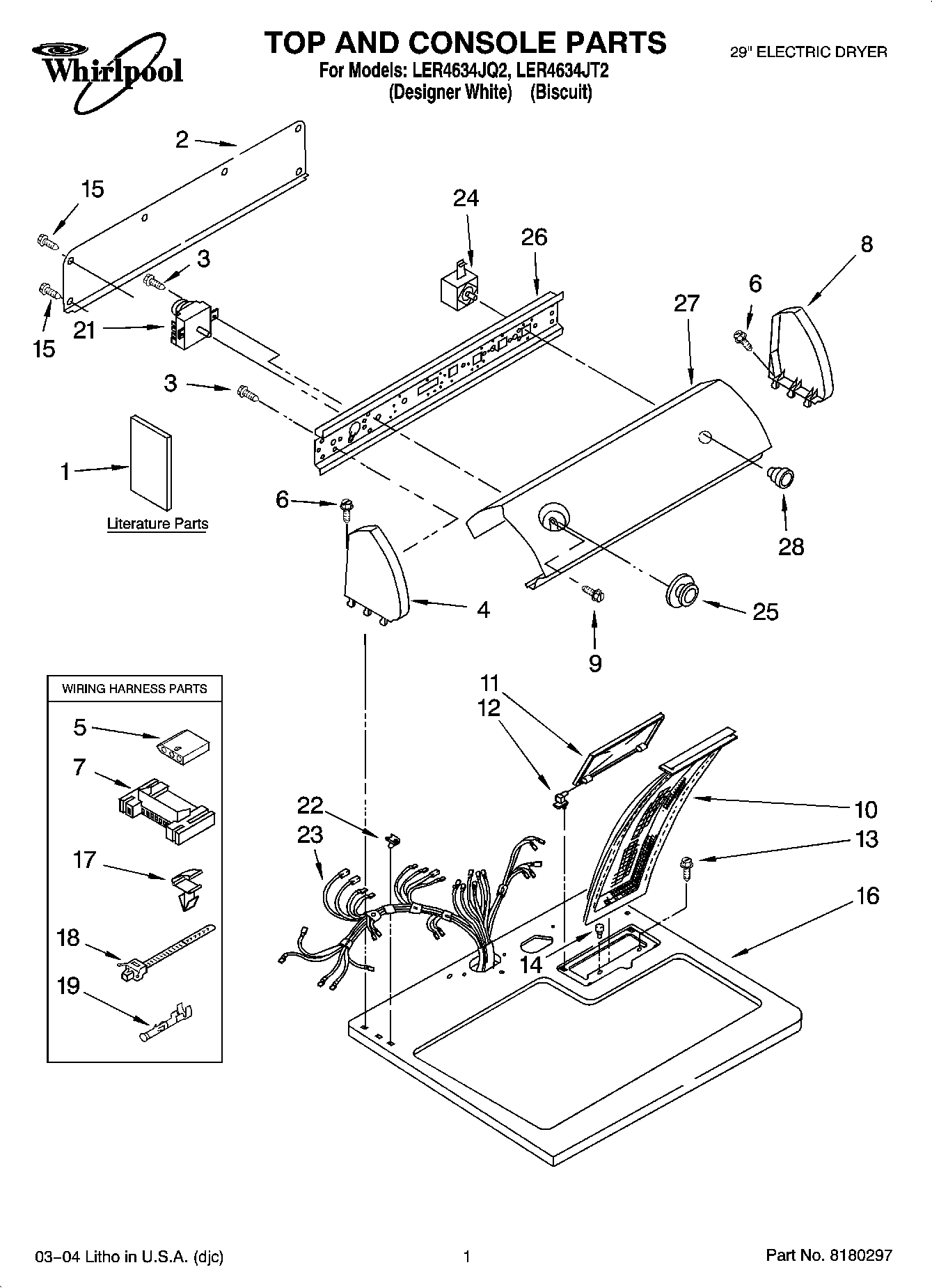 01 - TOP AND CONSOLE PARTS
