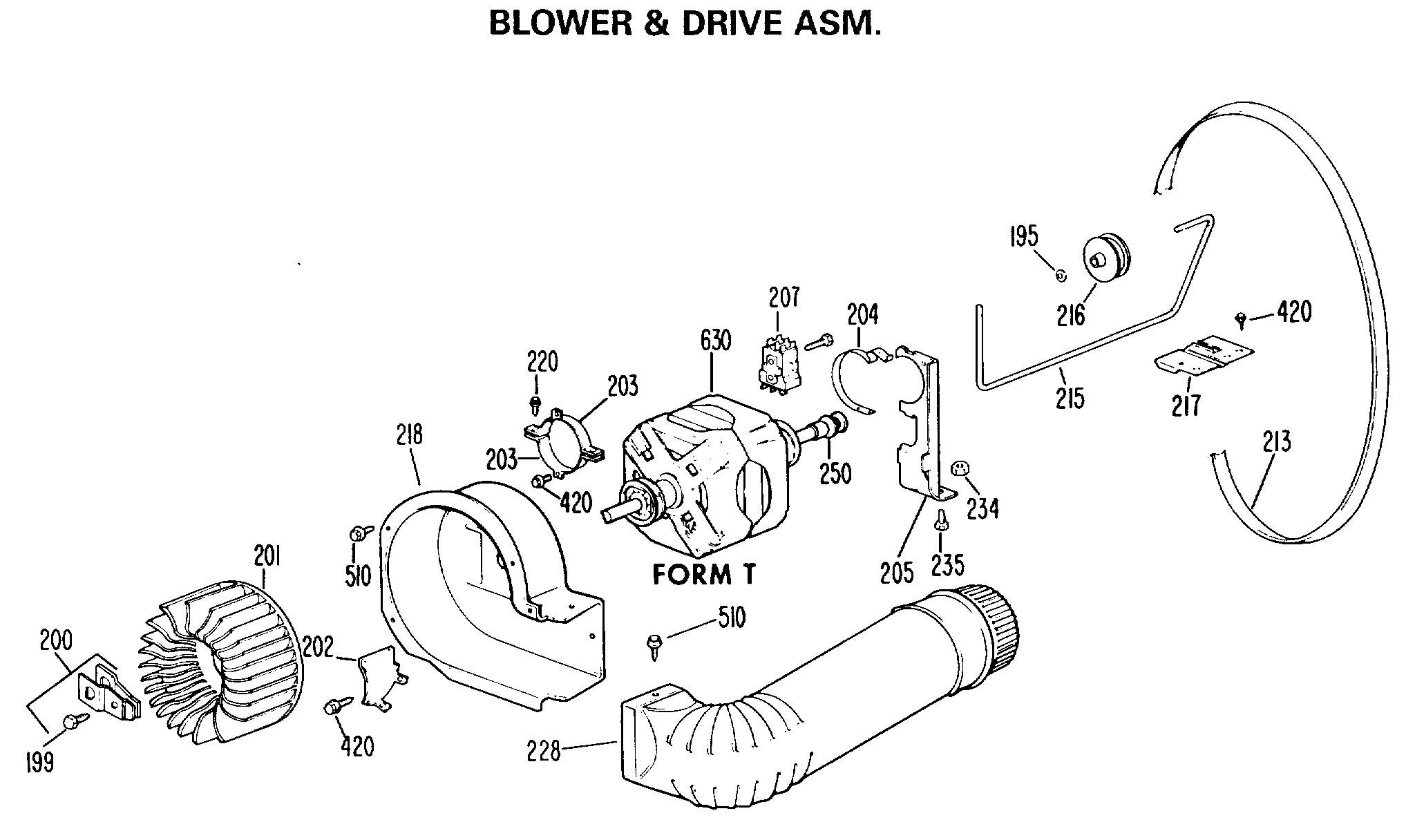 BLOWER & DRIVE ASM.