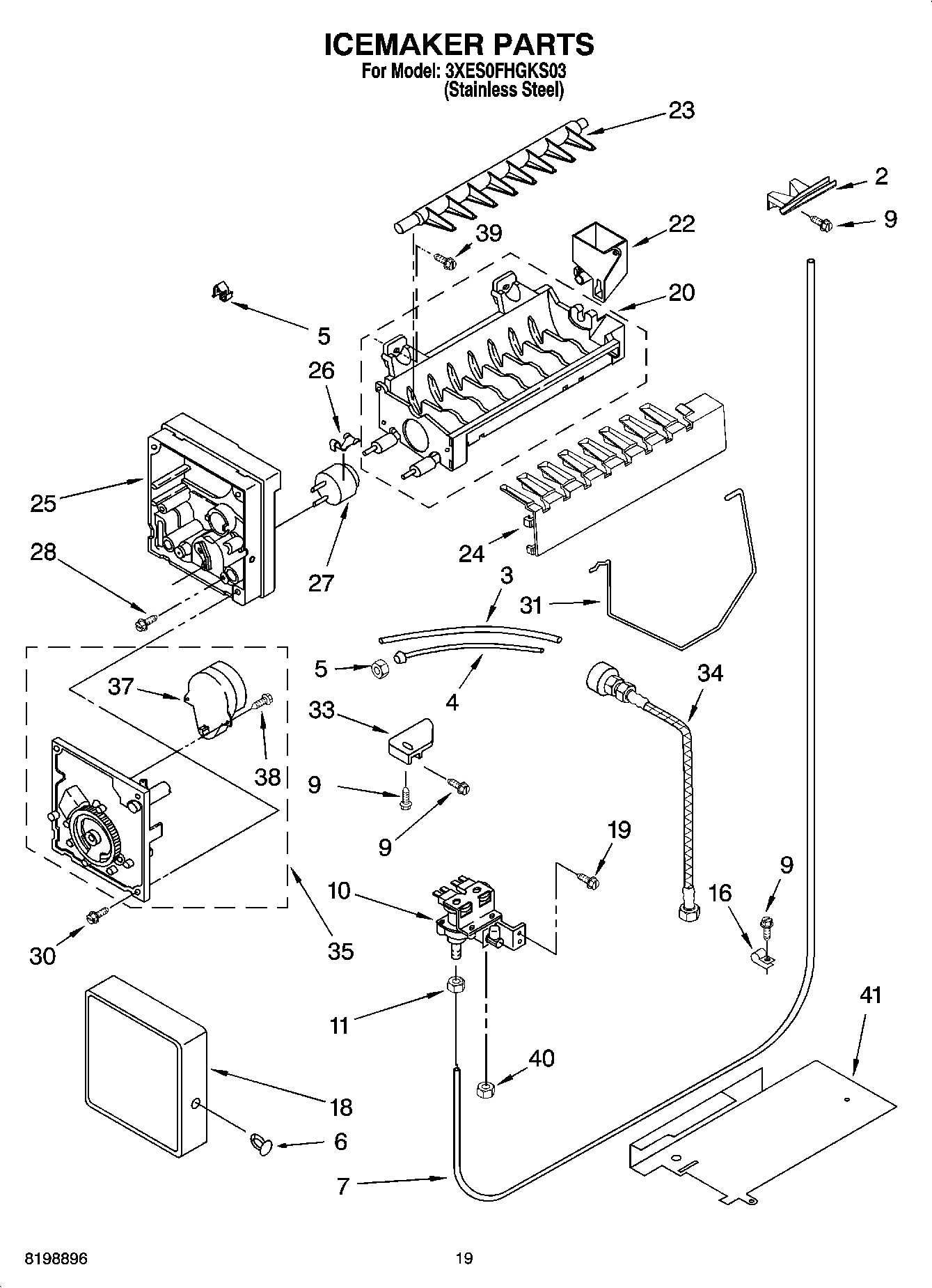 11 - ICEMAKER PARTS, PARTS NOT ILLUSTRATED