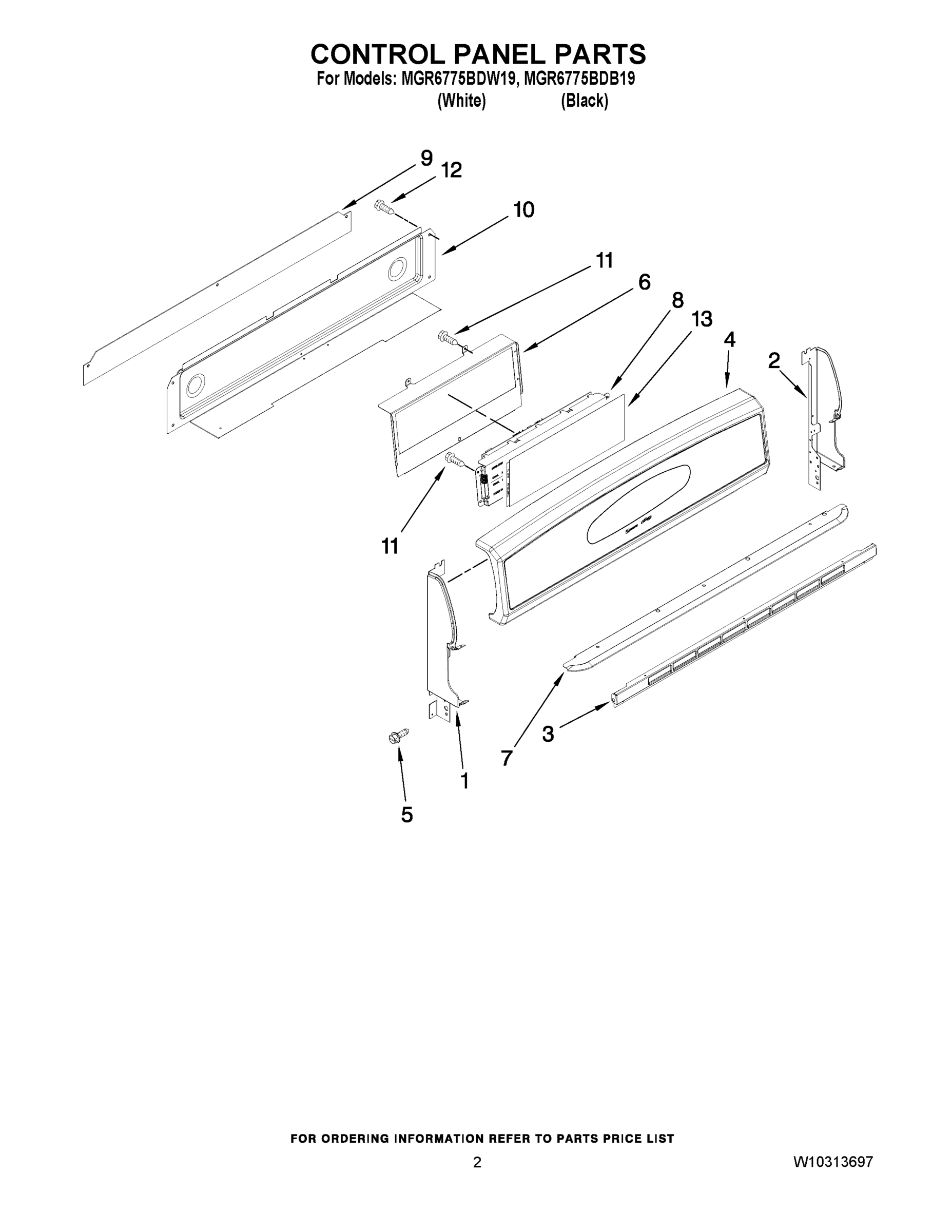 02 - CONTROL PANEL PARTS