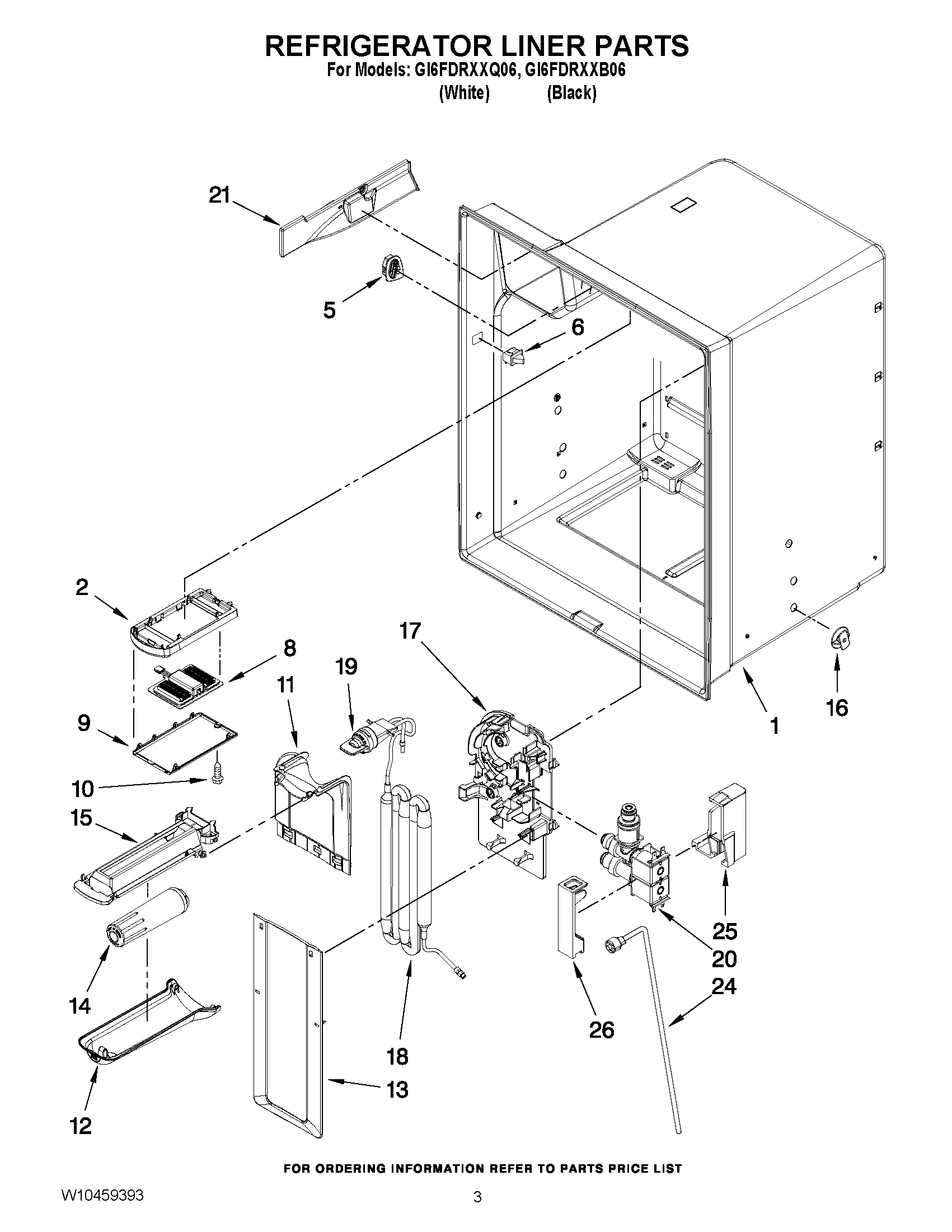 02 - REFRIGERATOR LINER PARTS