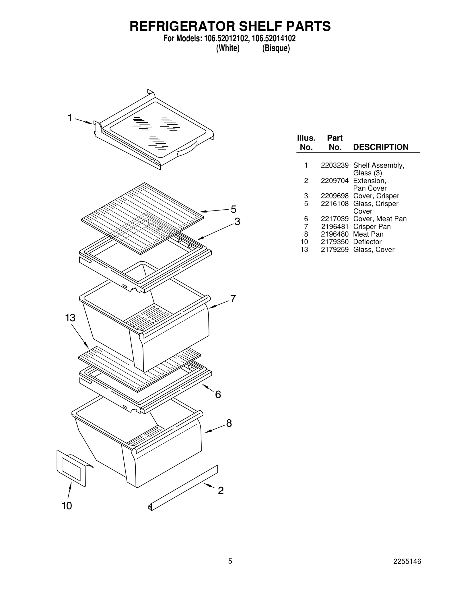 REFRIGERATOR SHELF PARTS