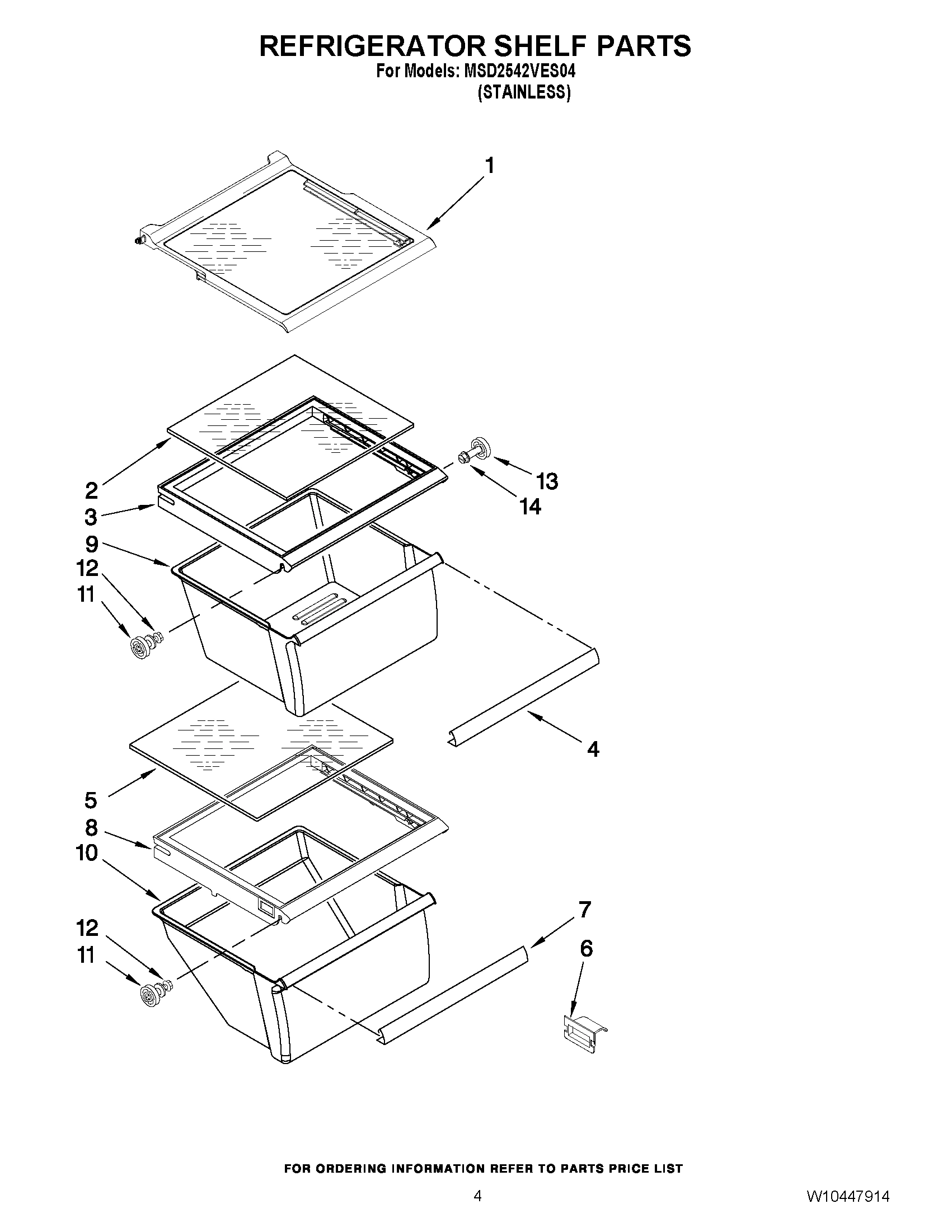 03 - REFRIGERATOR SHELF PARTS