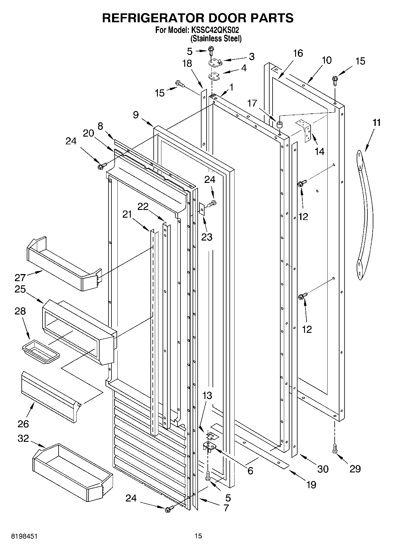 10 - REFRIGERATOR DOOR PARTS