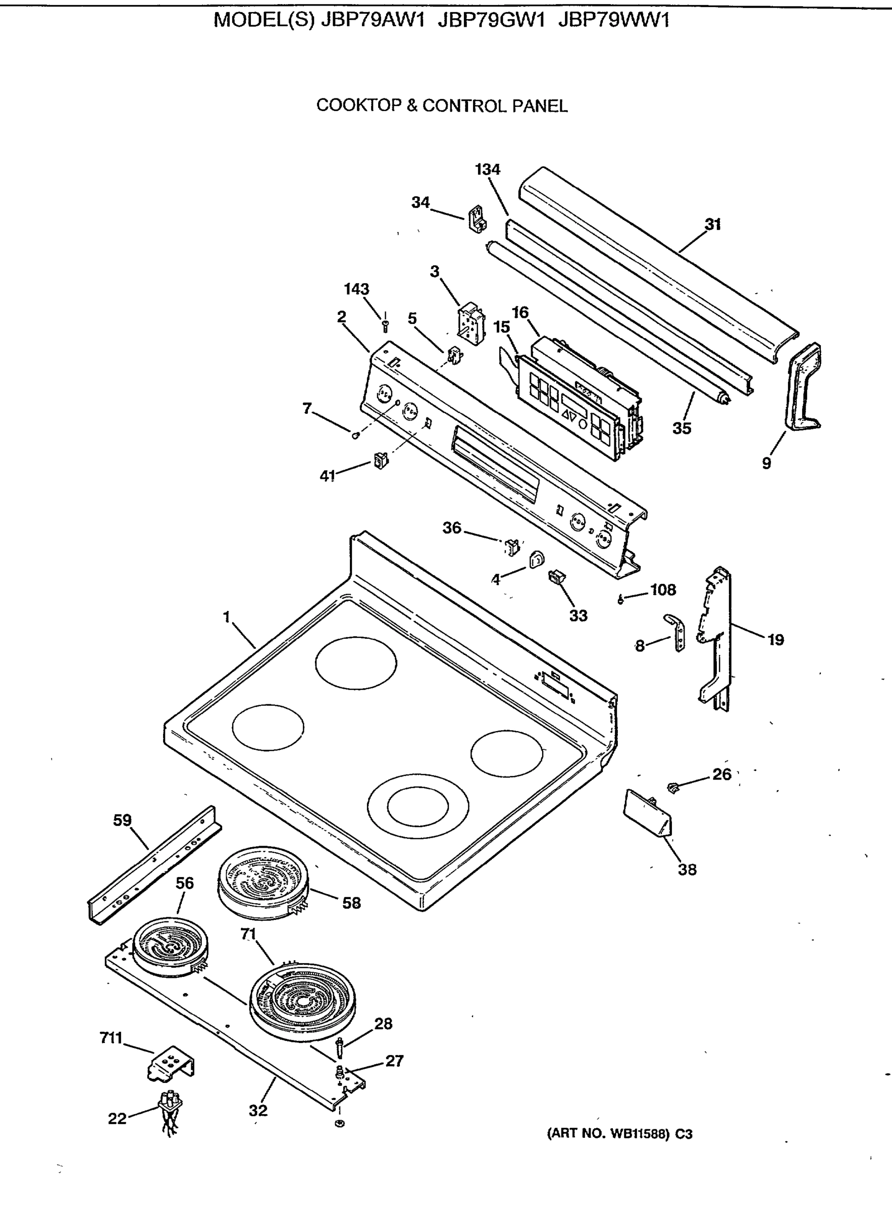 COOKTOP & CONTROL PANEL