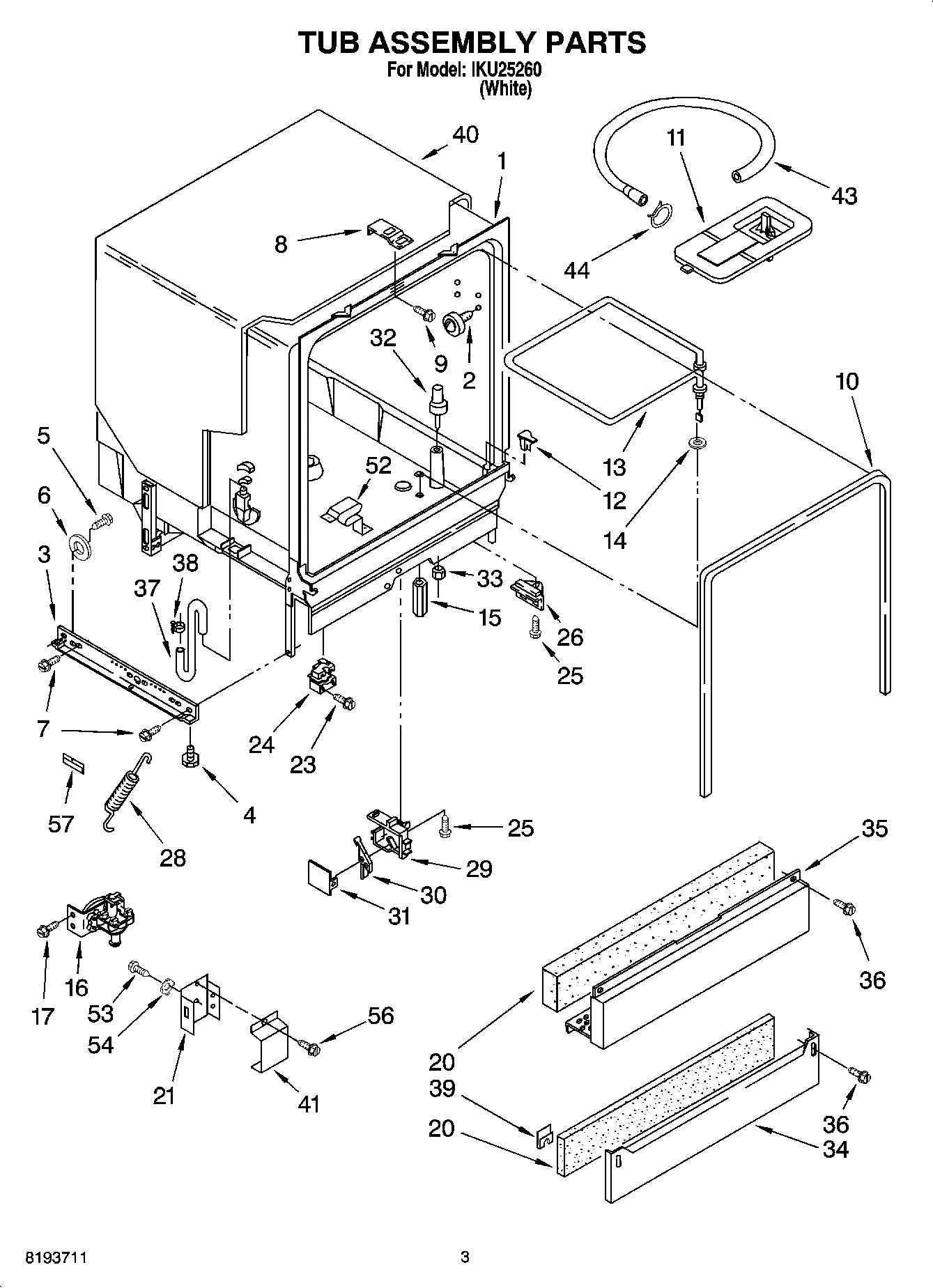 03 - TUB ASSEMBLY PARTS
