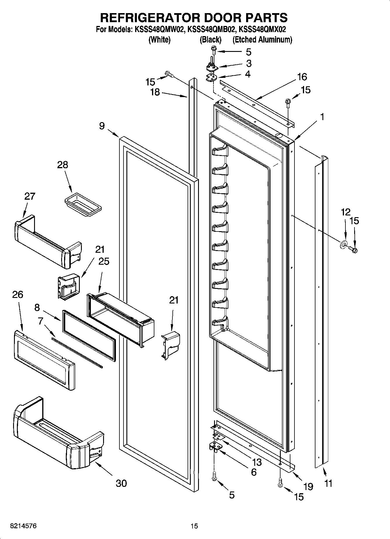 10 - REFRIGERATOR DOOR PARTS