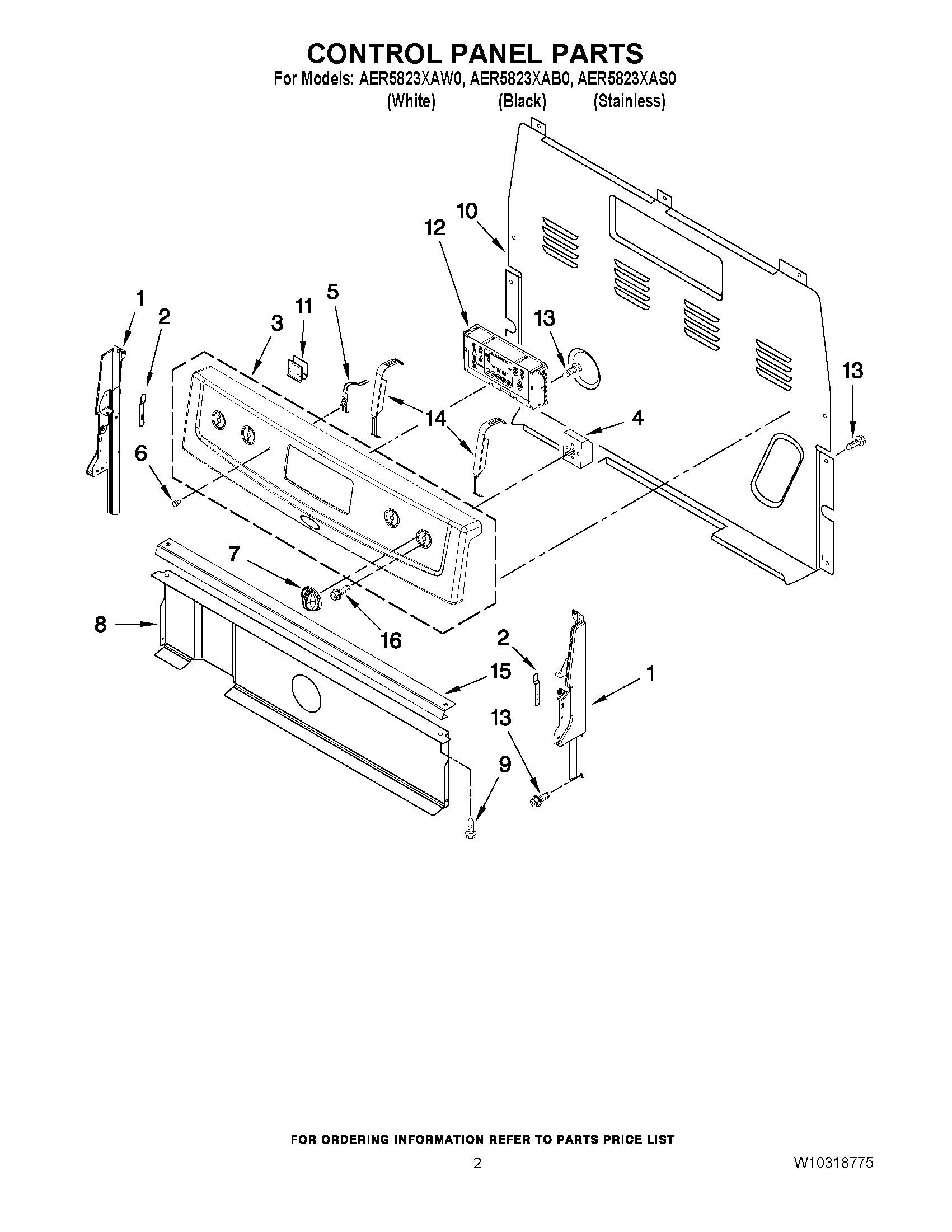 02 - CONTROL PANEL PARTS
